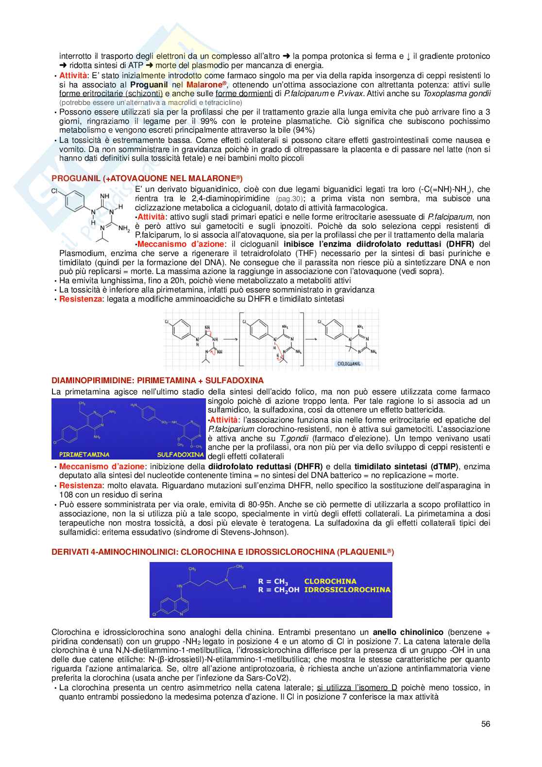 Chimica farmaceutica I e tossicologica e fitochimica Pag. 56