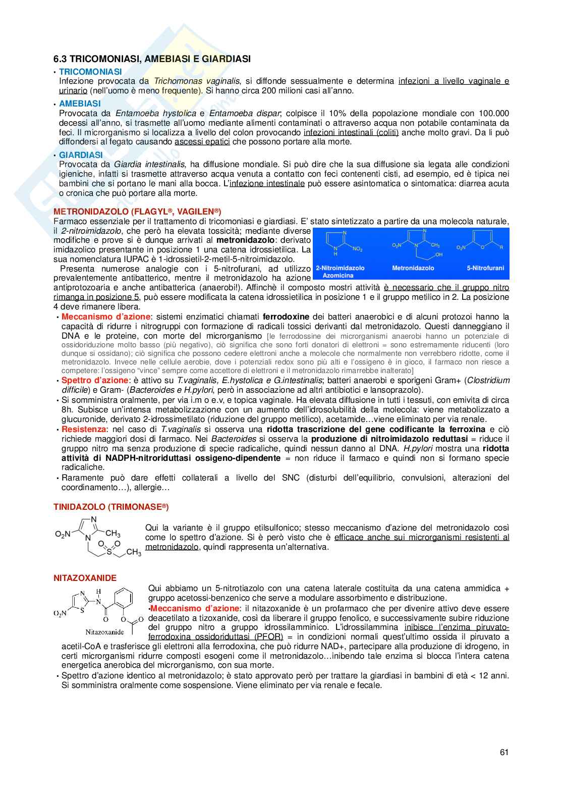 Chimica farmaceutica I e tossicologica e fitochimica Pag. 61