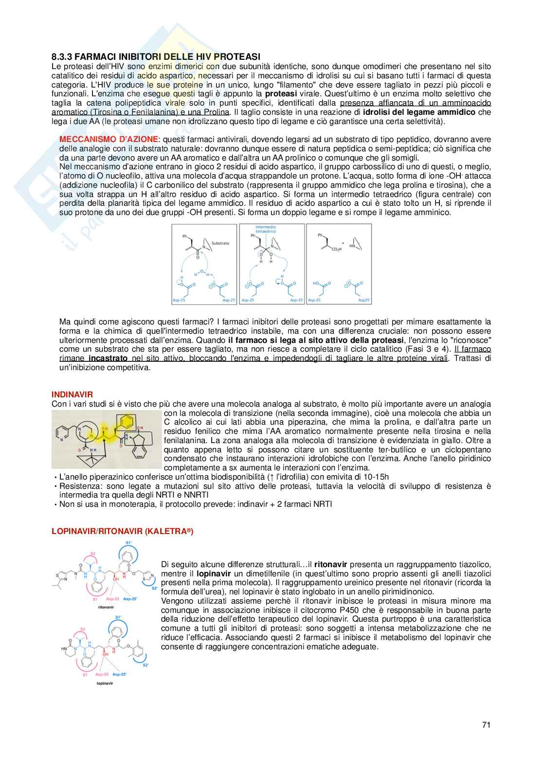 Chimica farmaceutica I e tossicologica e fitochimica Pag. 71