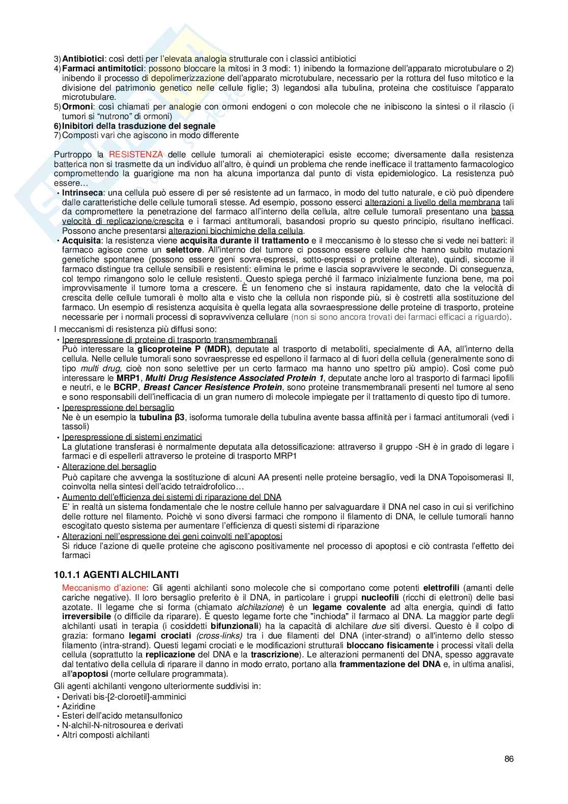 Chimica farmaceutica I e tossicologica e fitochimica Pag. 86