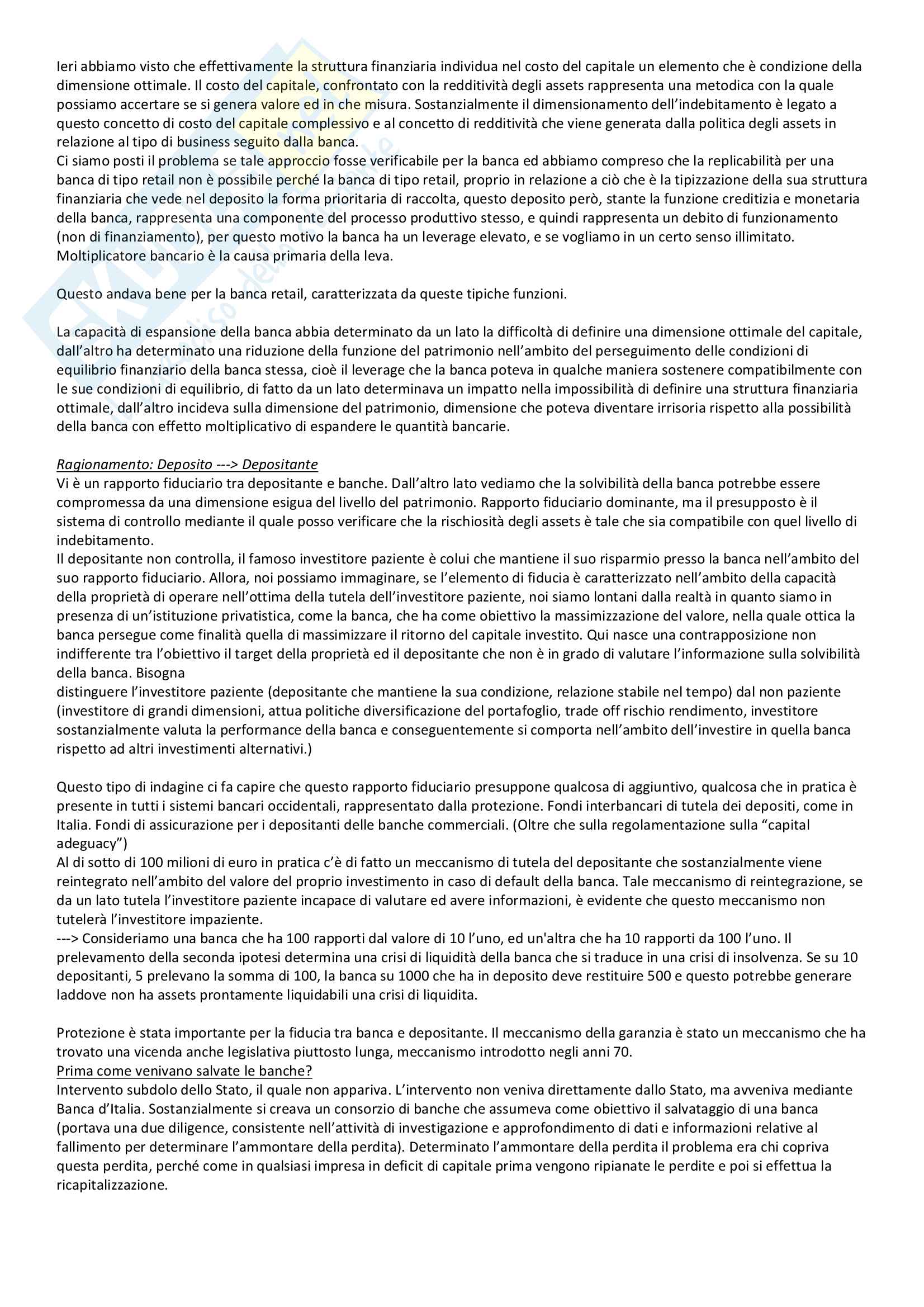 Riassunto Esame - Analisi e gestione dei rischi degli intermediari - Prof. Paola Leone Pag. 6