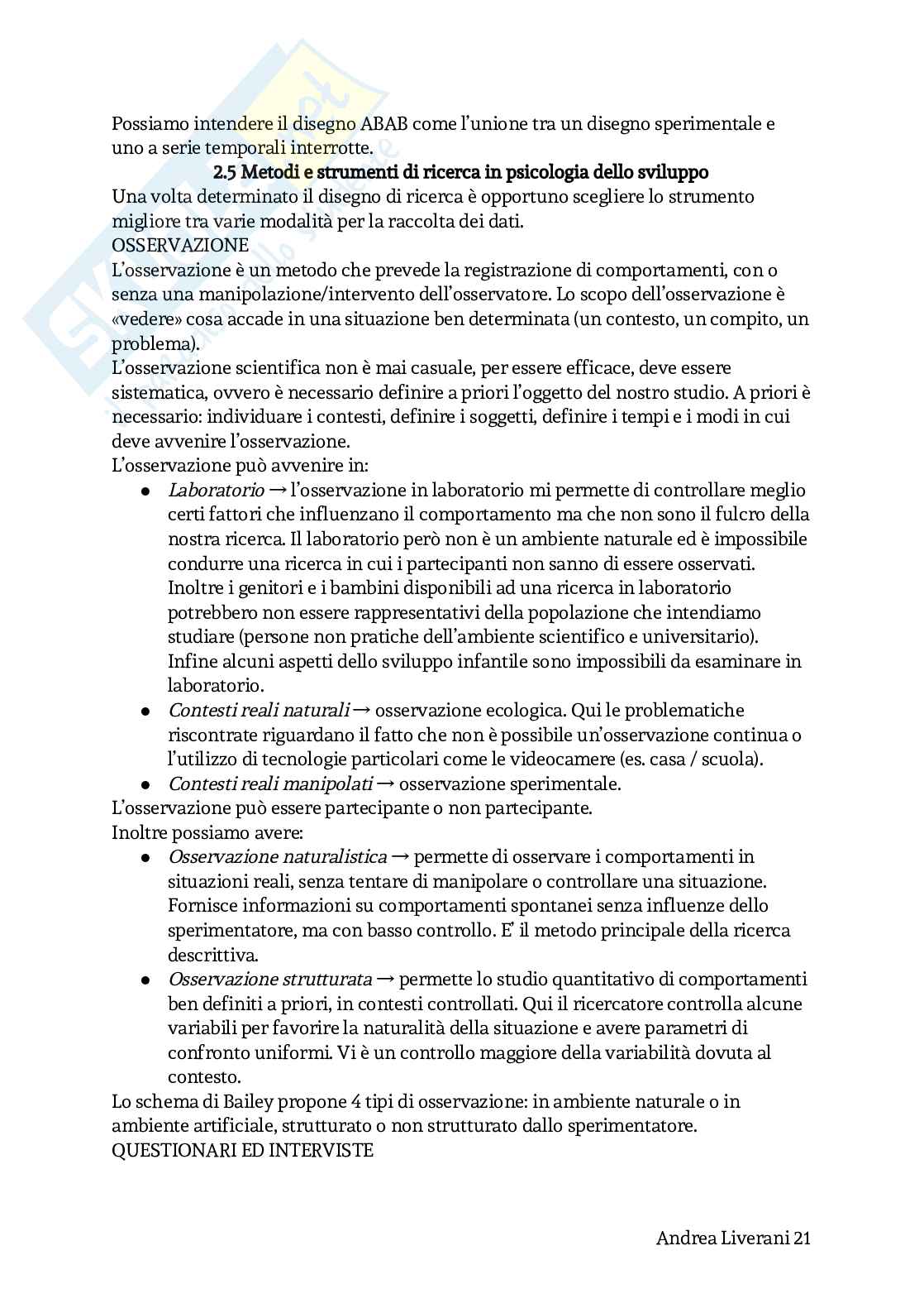 Psicologia dello sviluppo - appunti Pag. 21