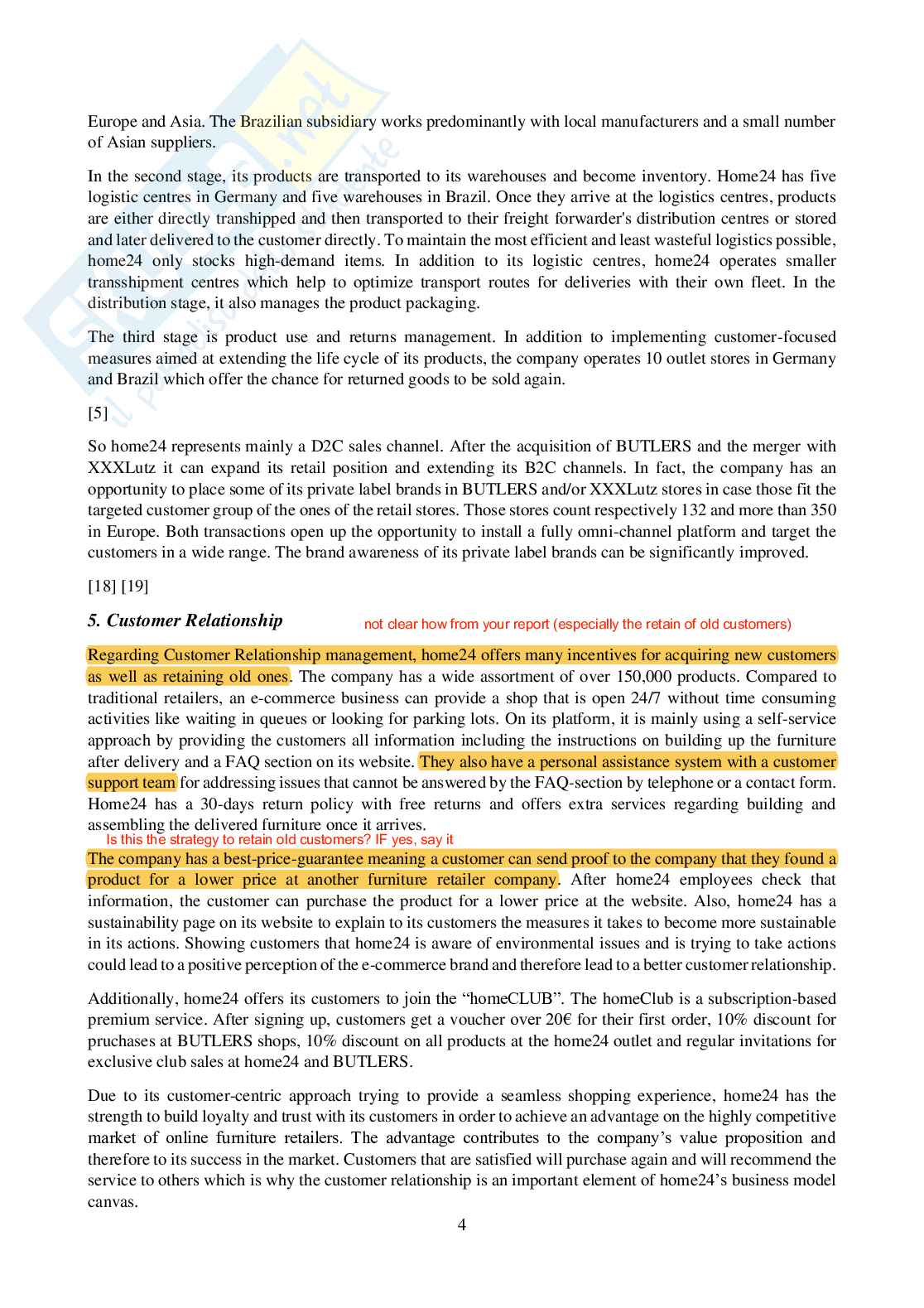 Entrepreneurship (Business Model Canvas - Home24) Pag. 6