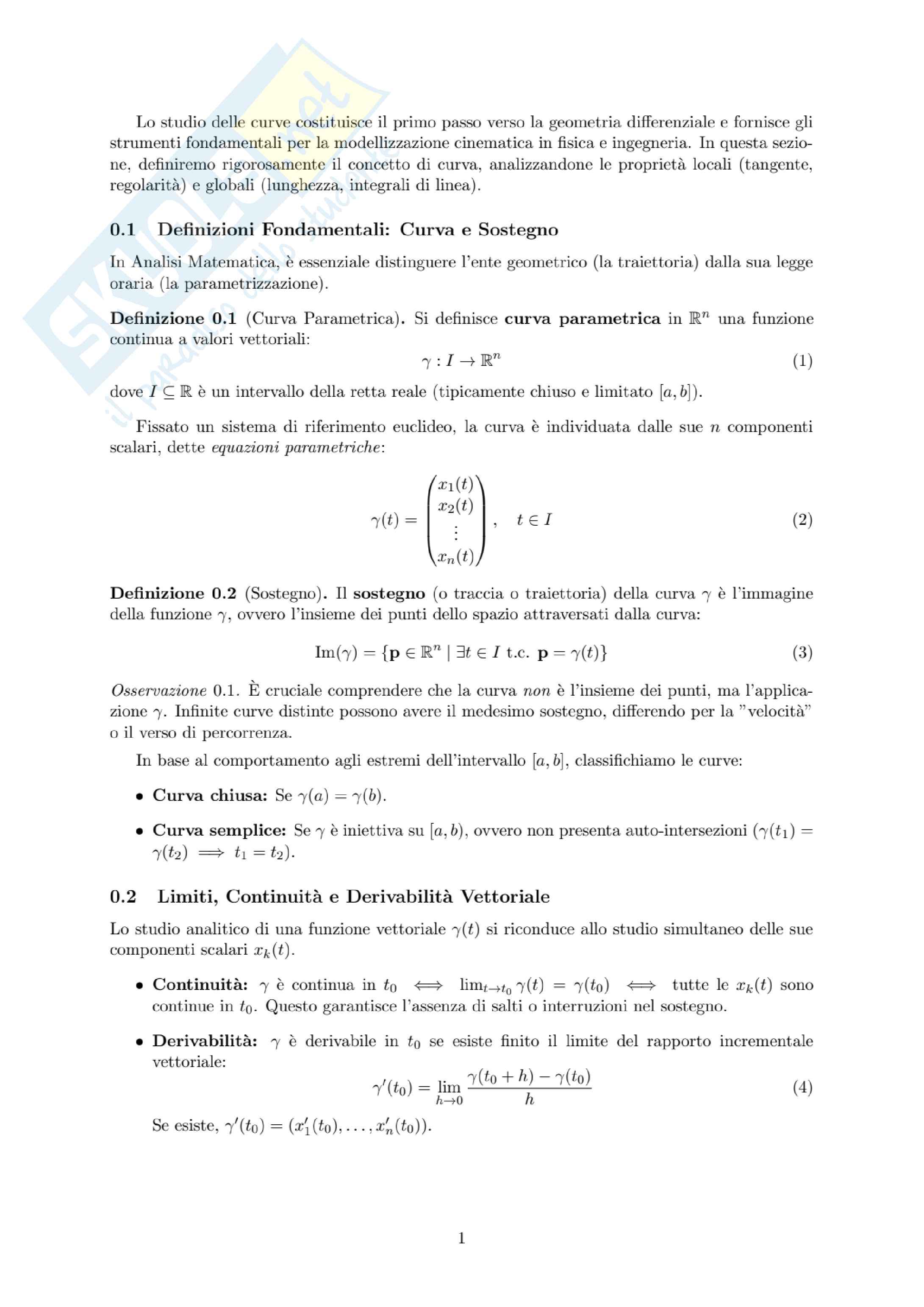 Analisi matematica 2 (Parte 2): dalle curve alle EDO Pag. 2