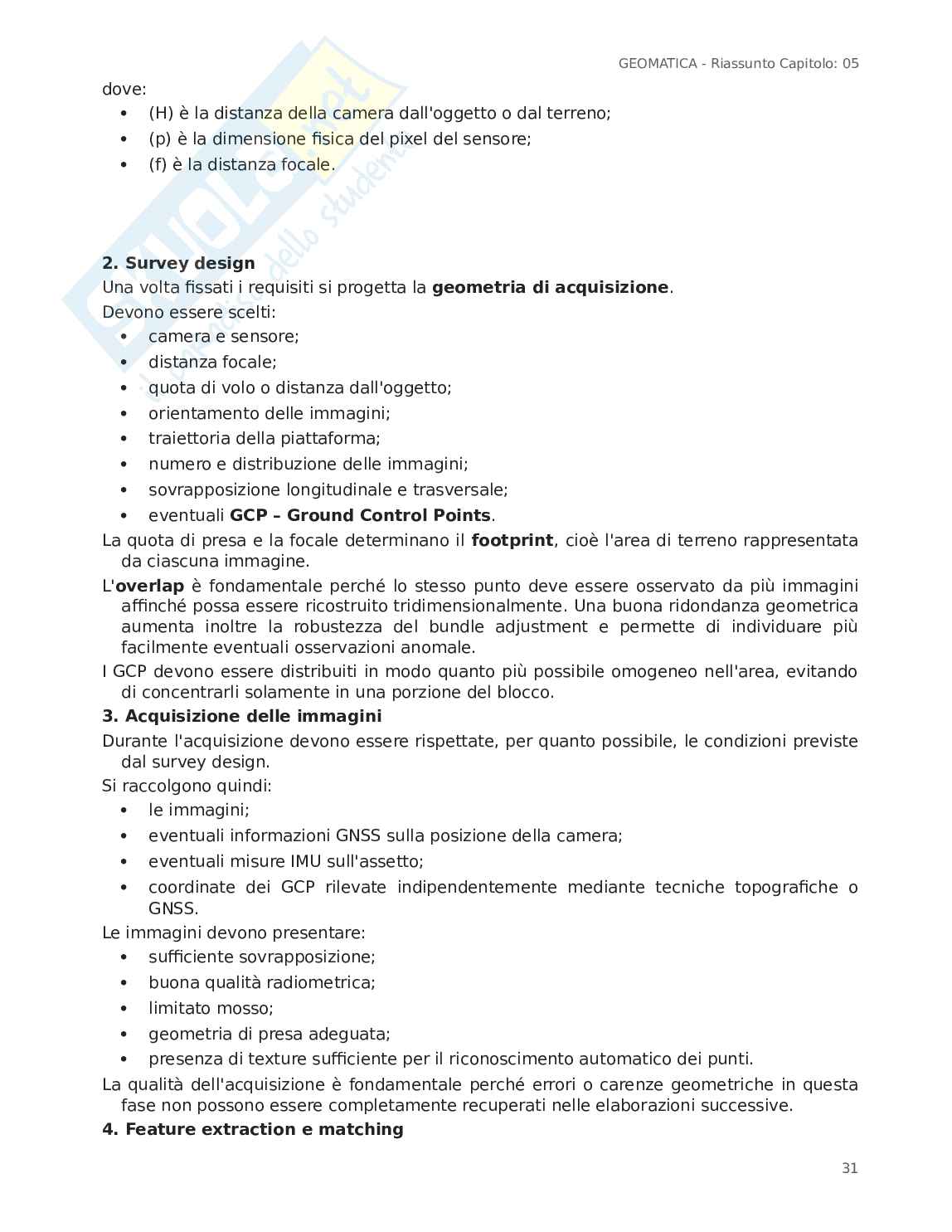Schema riassuntivo fotogrammetria Pag. 31