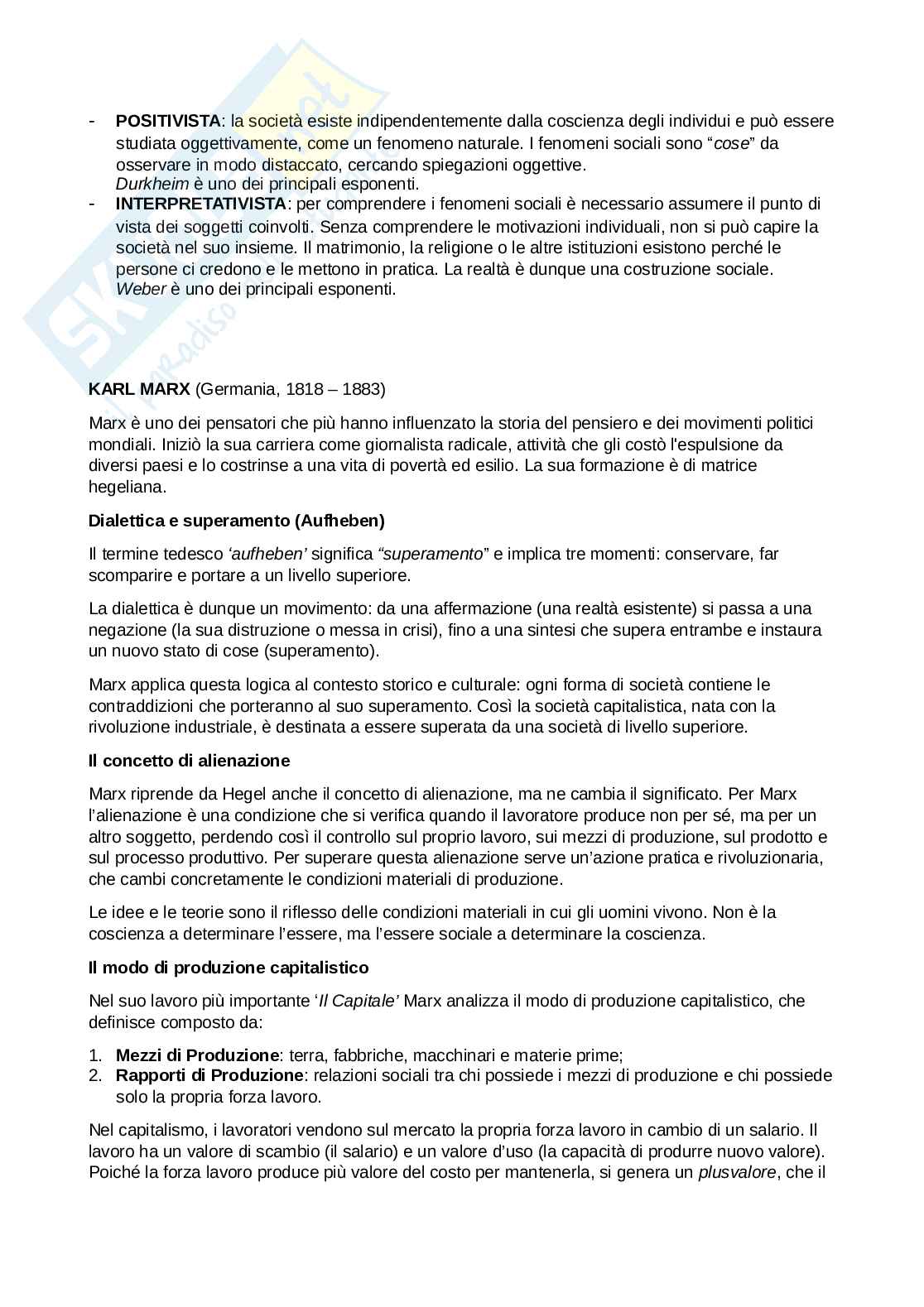 Appunti Fondamenti di sociologia Pag. 2