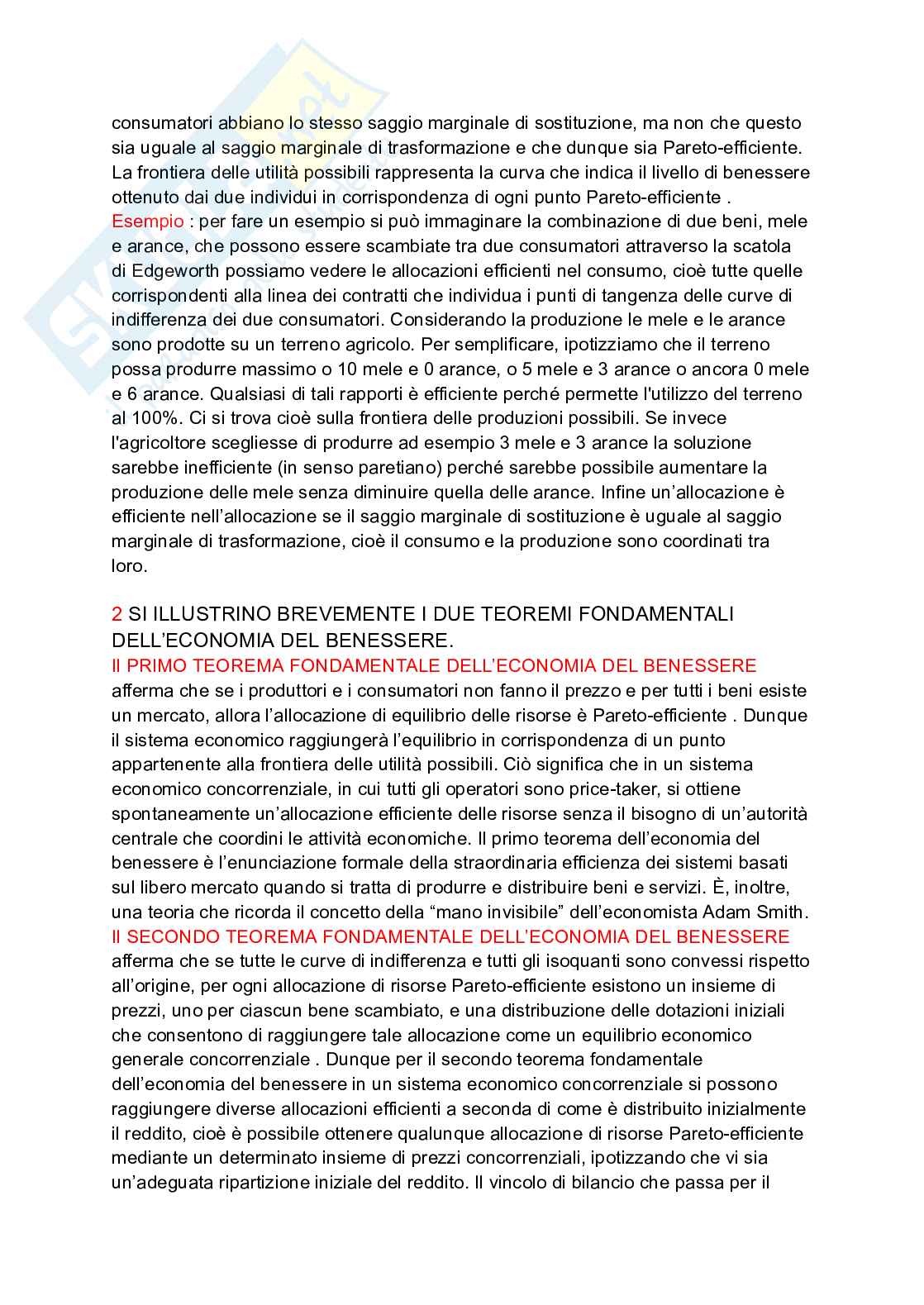 Domande e risposte Istituzioni di microeconomia  Pag. 2