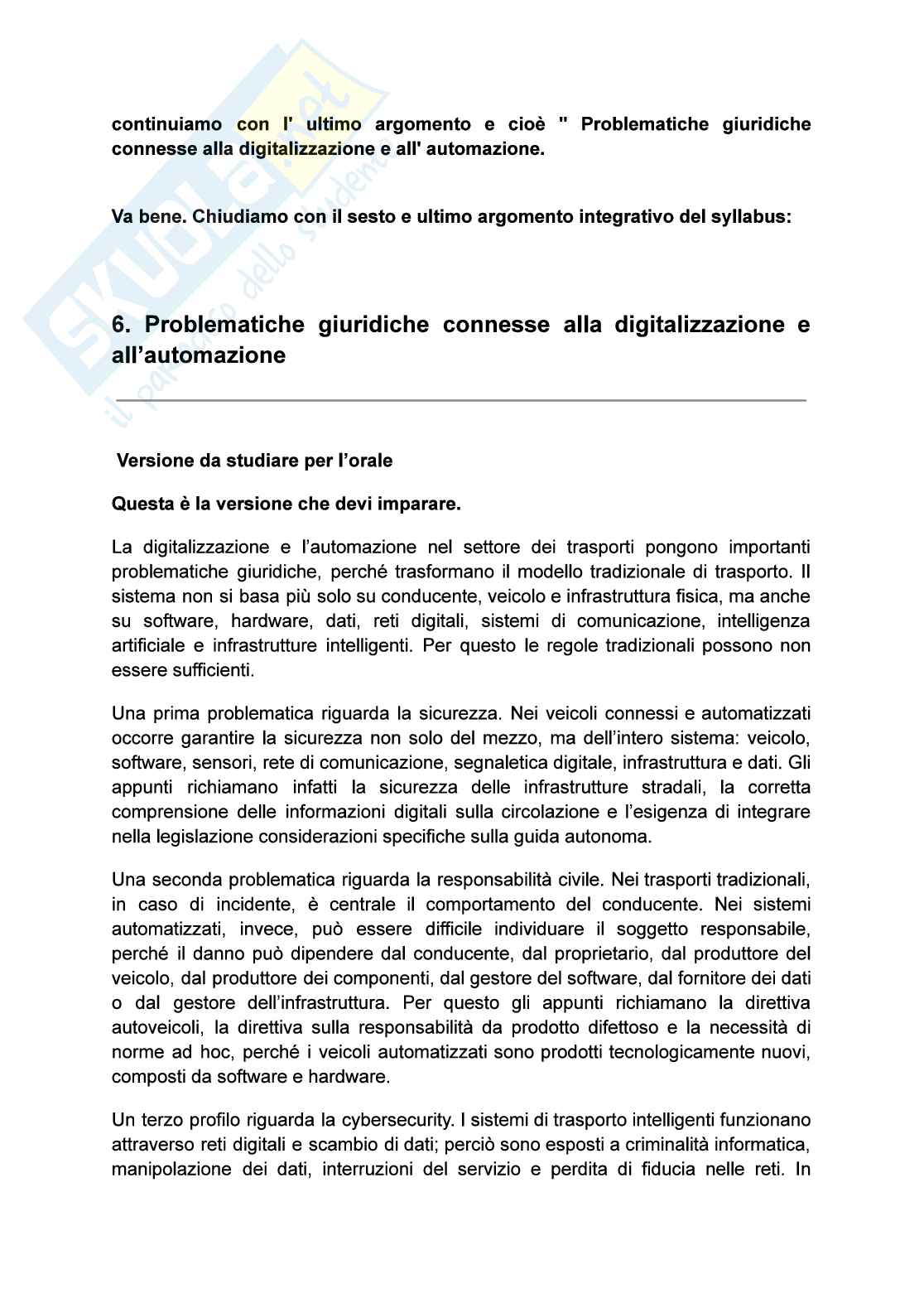 Riassunto esame Istituzioni di diritto privato, Prof. Avi Maria Silvia, libro consigliato Corso breve di diritto dei trasporti , Magnosi Pag. 11
