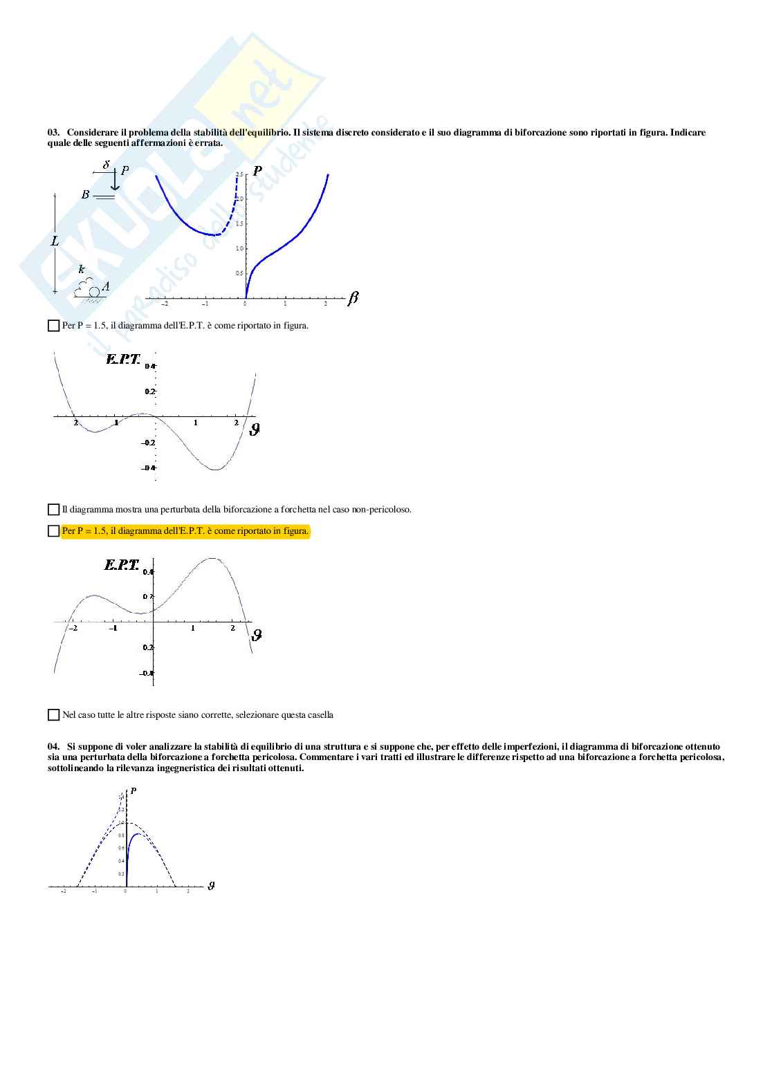 Meccanica del continuo – Preparazione esame – Paniere completo risposte chiuse (166) – A.A. 2025/2026 Pag. 86