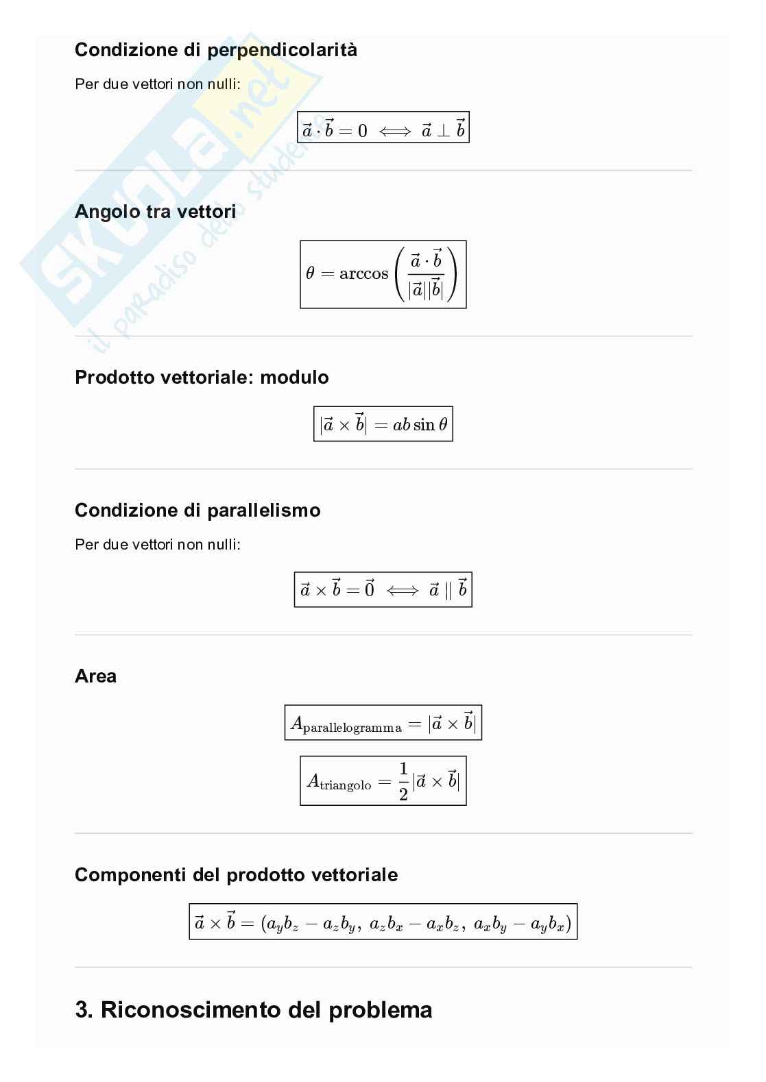 Prodotto scalare e vettoriale Pag. 11