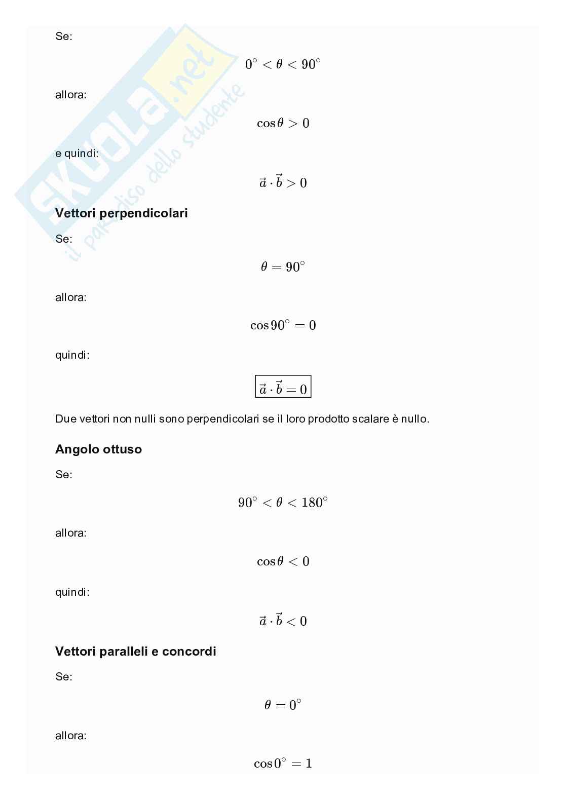 Prodotto scalare e vettoriale Pag. 2