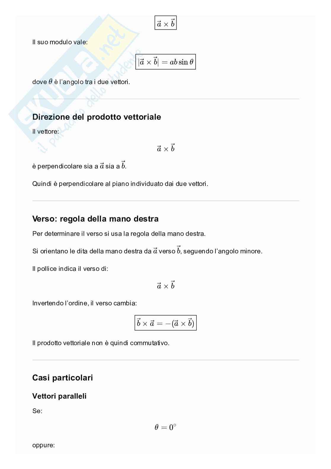 Prodotto scalare e vettoriale Pag. 6