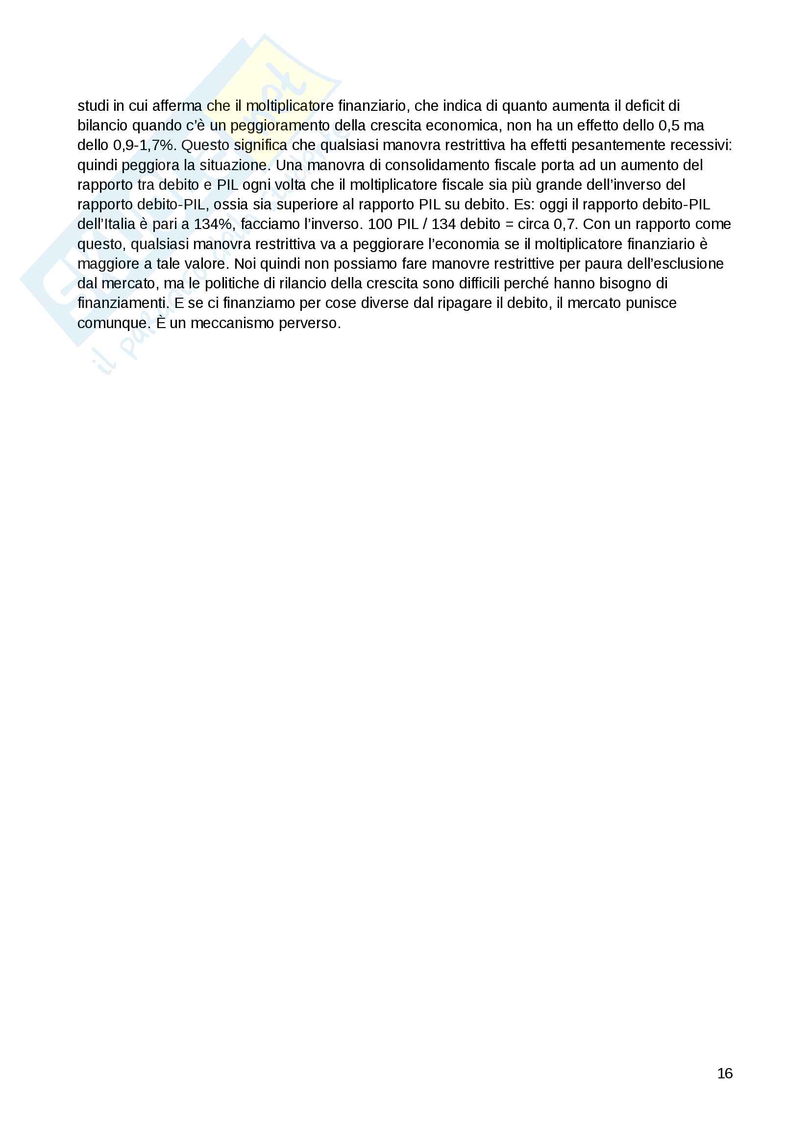 Politica Economica Appunti Lezione Pag. 16