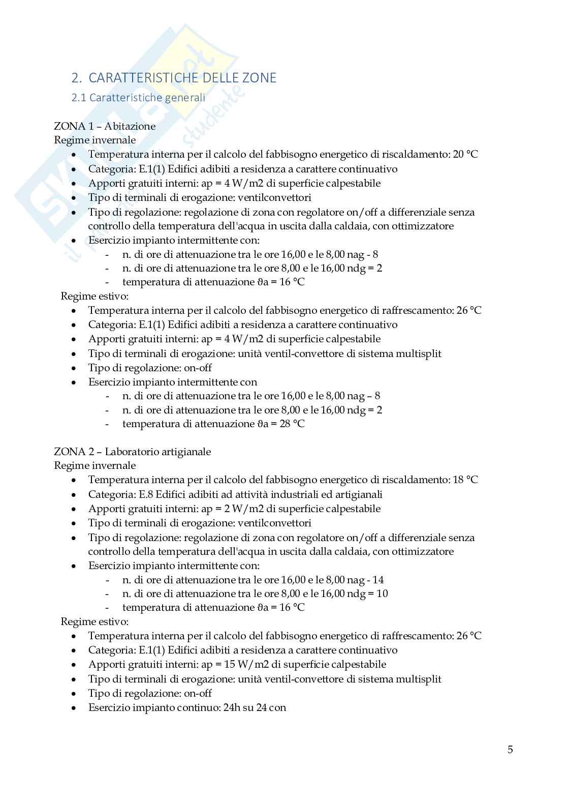 Relazione Climatizzazione e termofisica Pag. 6