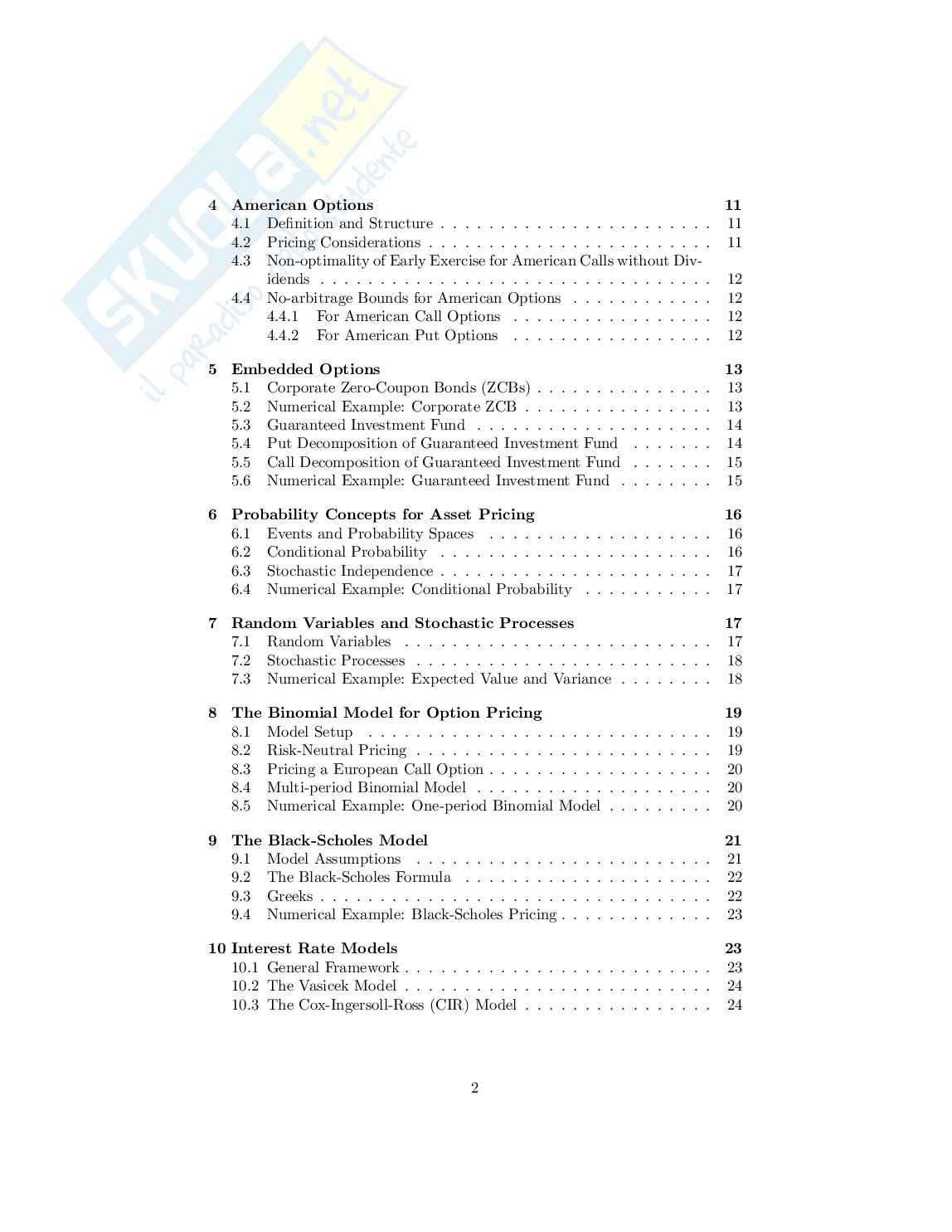 Asset pricing 1 Pag. 2