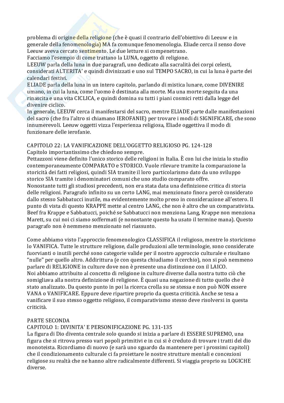 Riassunto esame Storia medievale, Prof. Saggioro Alessandro, libro consigliato Appunti di storia delle religioni, Sabbatucci Pag. 16