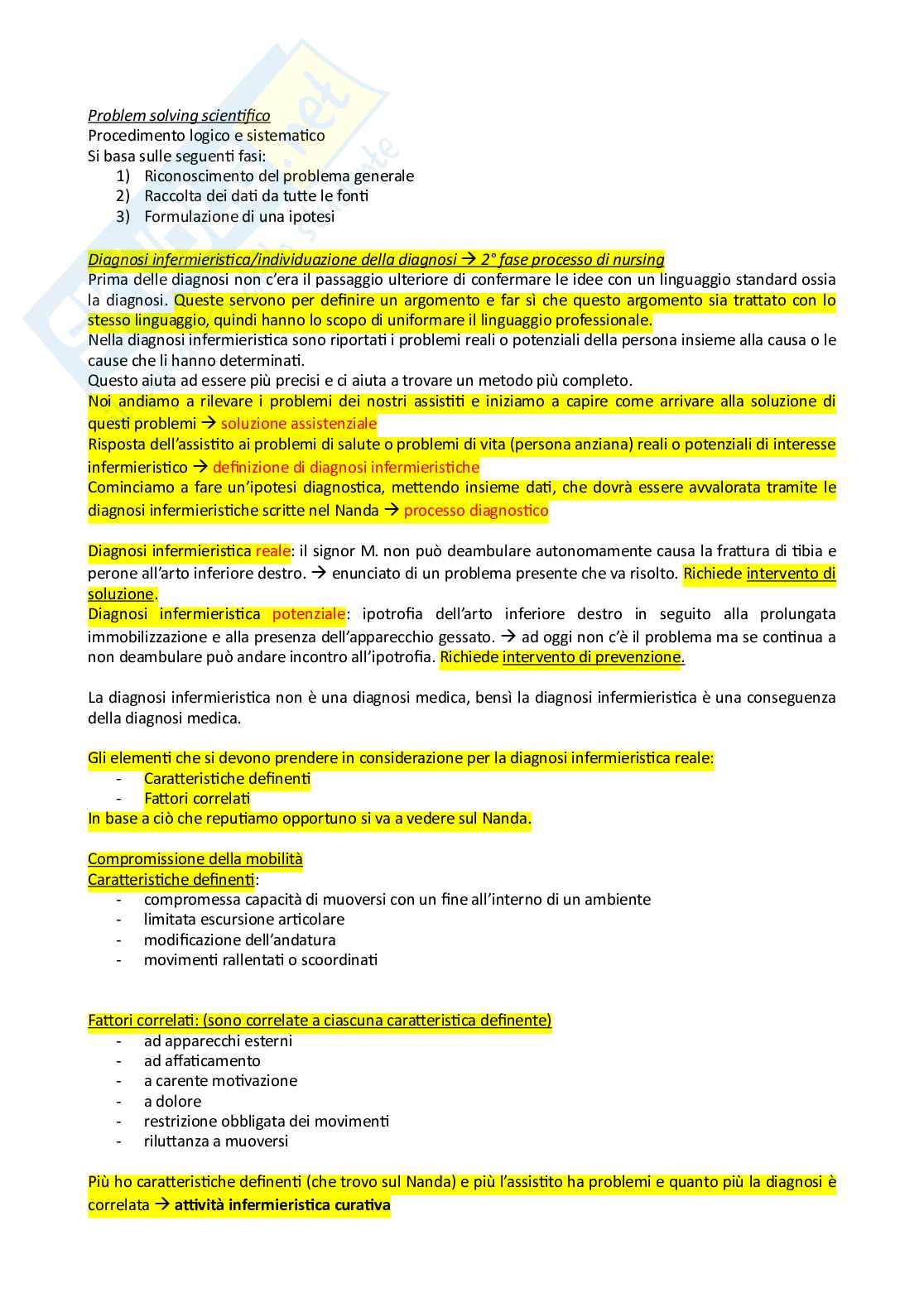 Infermieristica generale e teoria del nursing Pag. 6