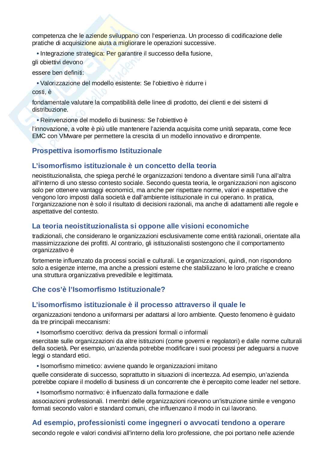 Appunti Teorie e governo dell'impresa - Domande e risposte 2025 Pag. 26