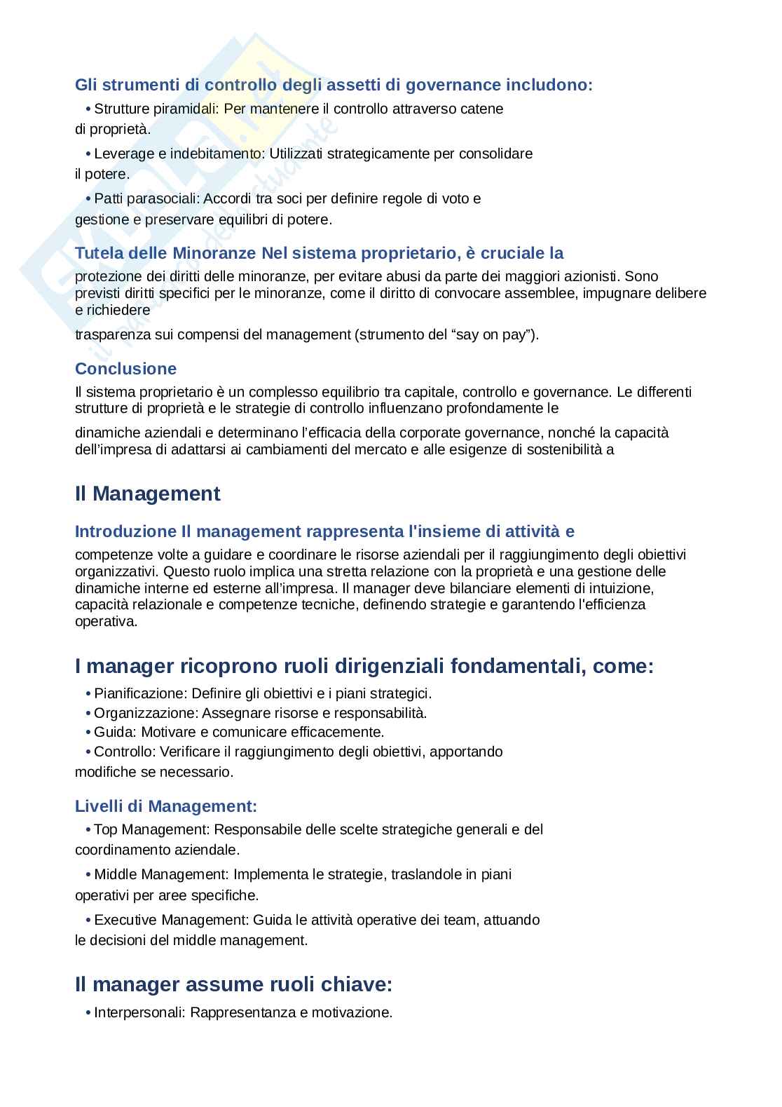 Appunti Teorie e governo dell'impresa - Domande e risposte 2025 Pag. 56