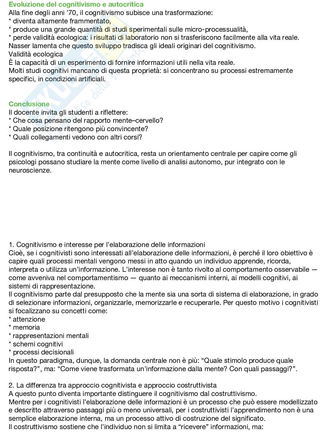 Riassunto esame Storia del pensiero psicologico, Prof. Gaj Niccolò, libro consigliato La scuola storico-culturale, Gaj  Pag. 86