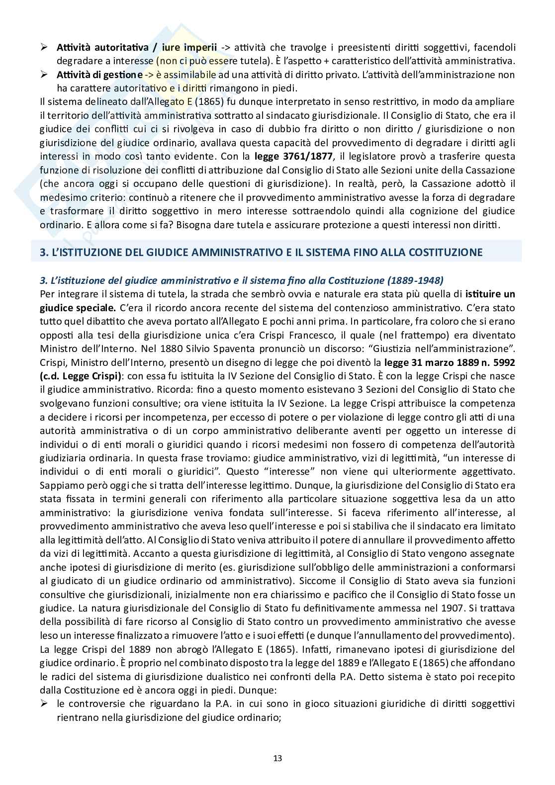 Diritto processuale amministrativo (Introduzione storica)  Pag. 11