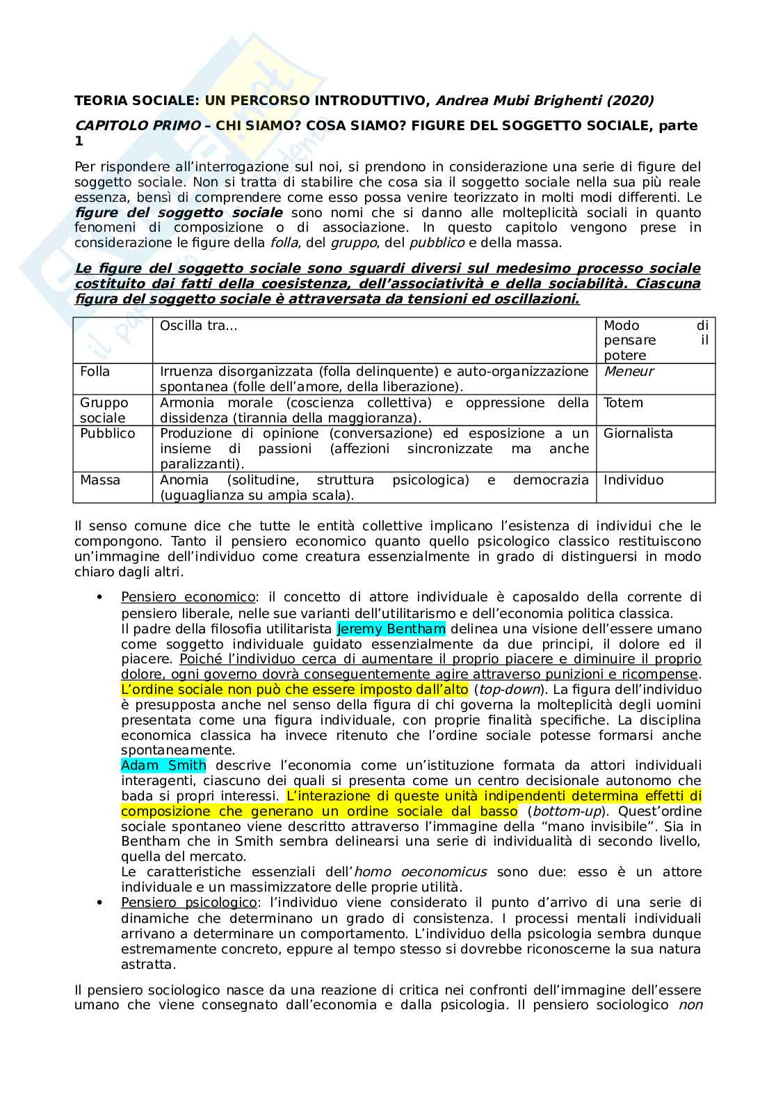 Appunti Sociologia Pag. 1