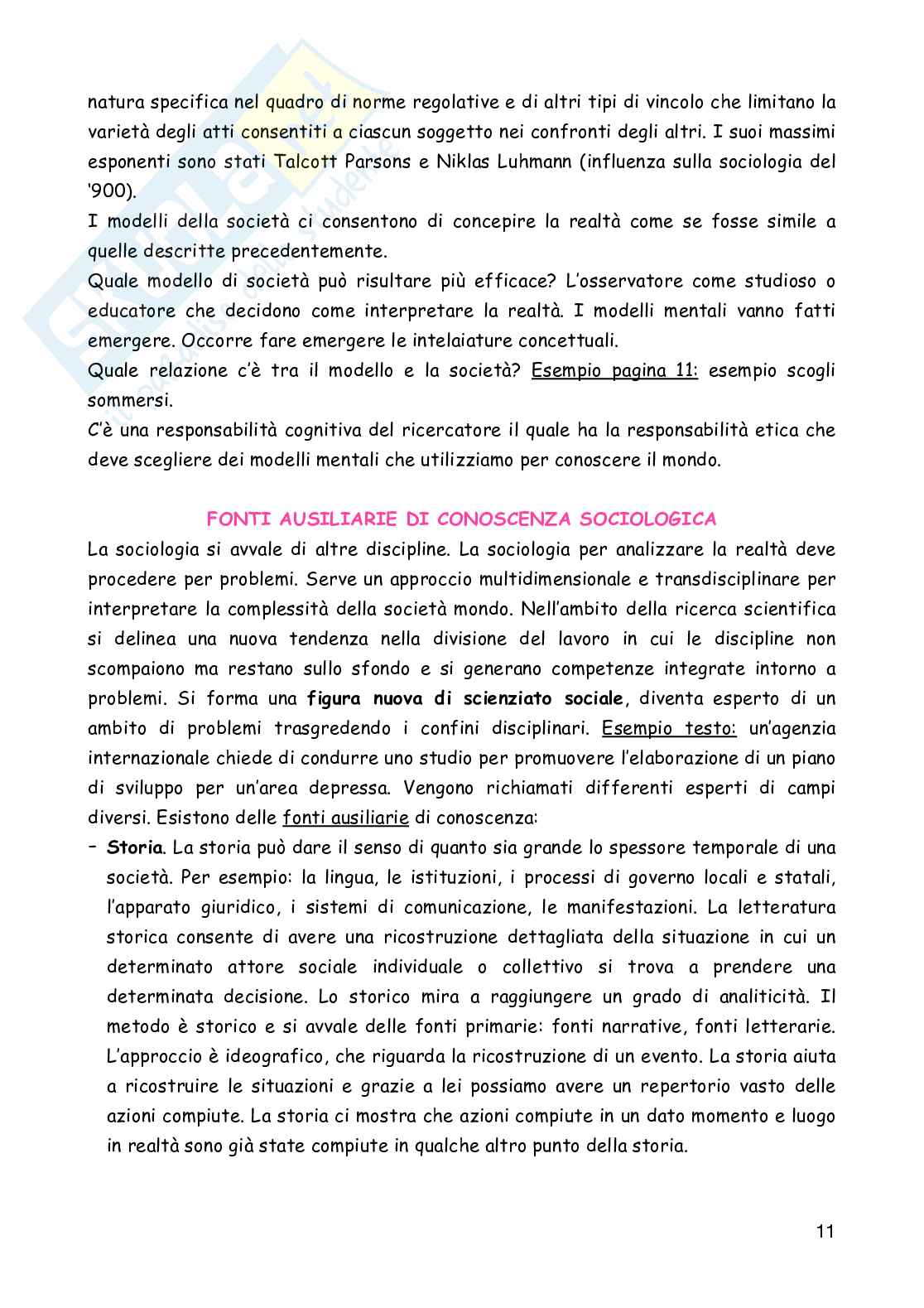 Appunti lezioni Sociologia generale Pag. 11