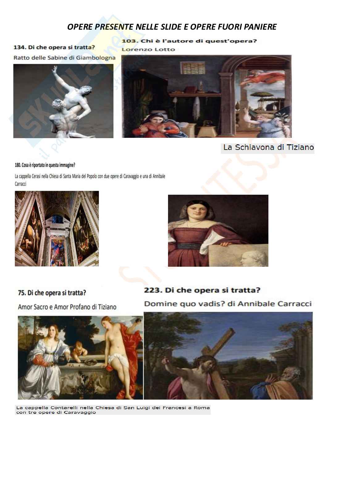File aggiornato contenente tantissime opere fuori paniere, da paniere, più domande chiuse fuori paniere Pag. 1