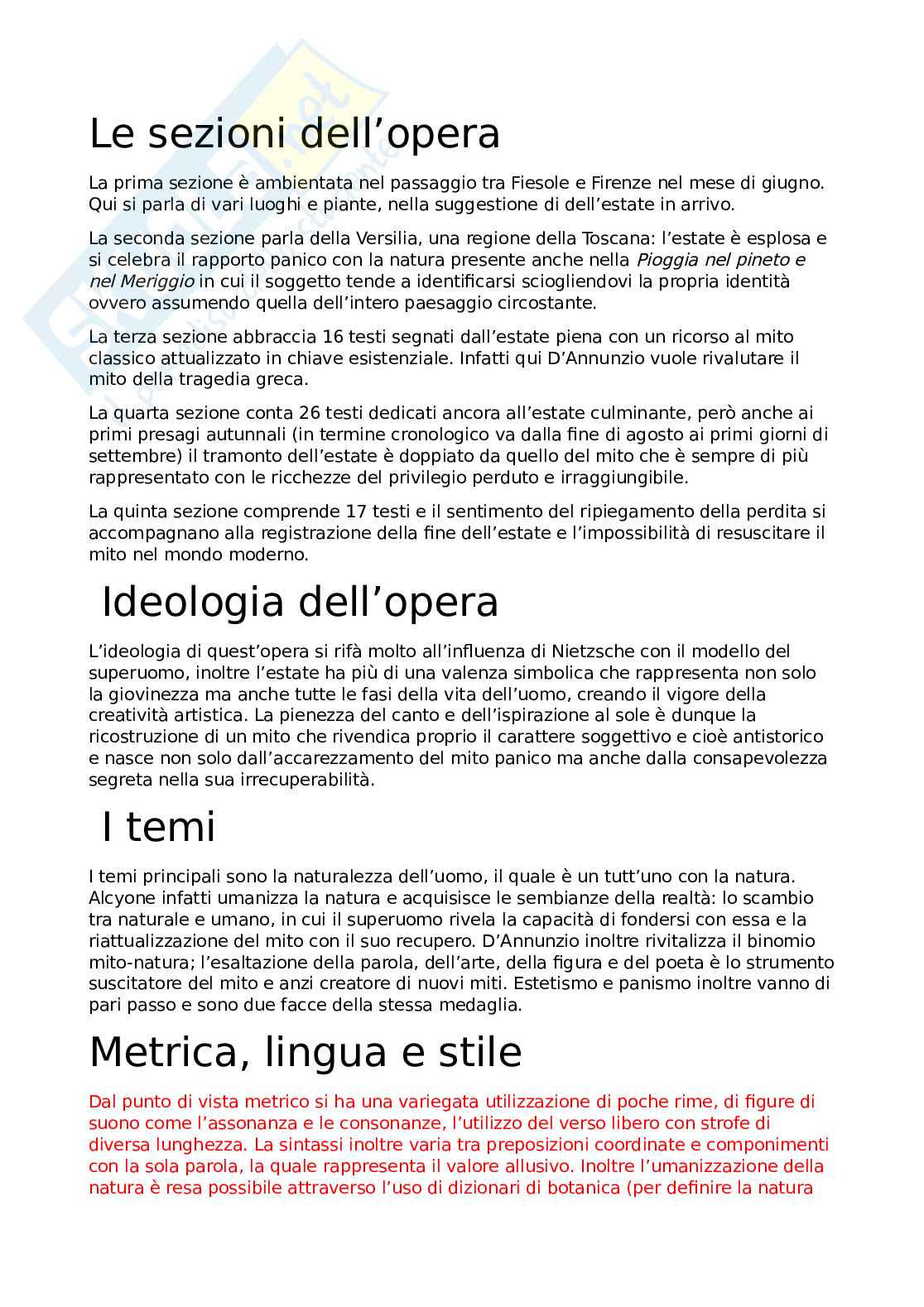 D'Annunzio - Vita, poetica e opere Pag. 6