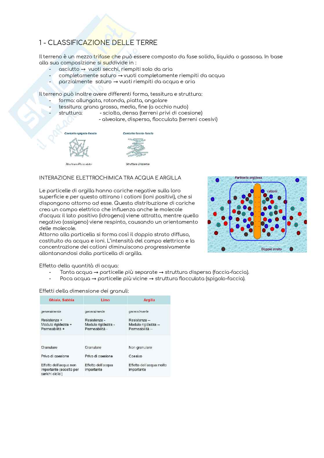Appunti di Geotecnica e Laboratorio, 1 parziale  Pag. 1