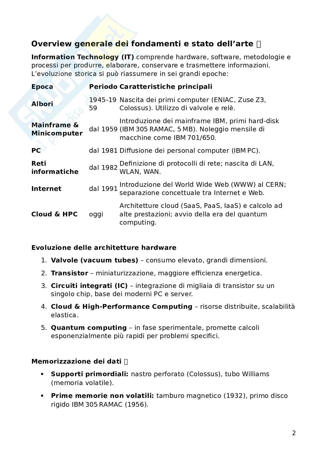 Informatica applicata ai sistemi sanitari Pag. 2