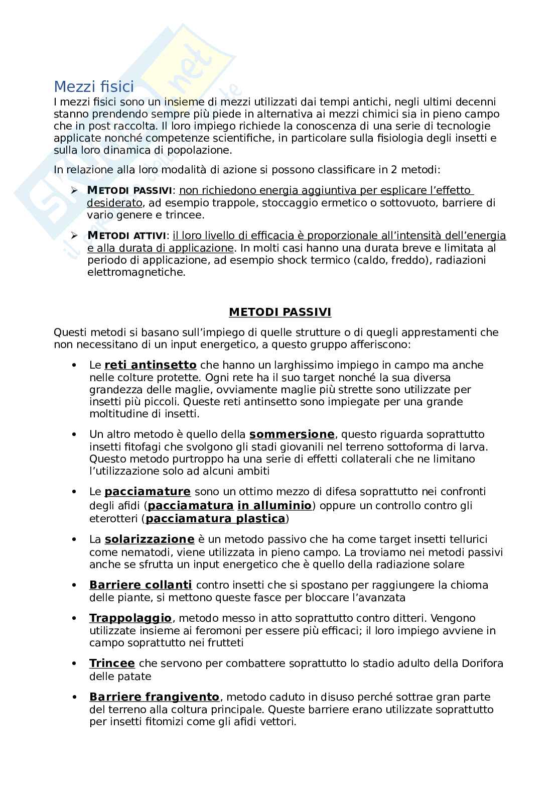 Tecniche di difesa - Appunti mezzi fisici Pag. 1