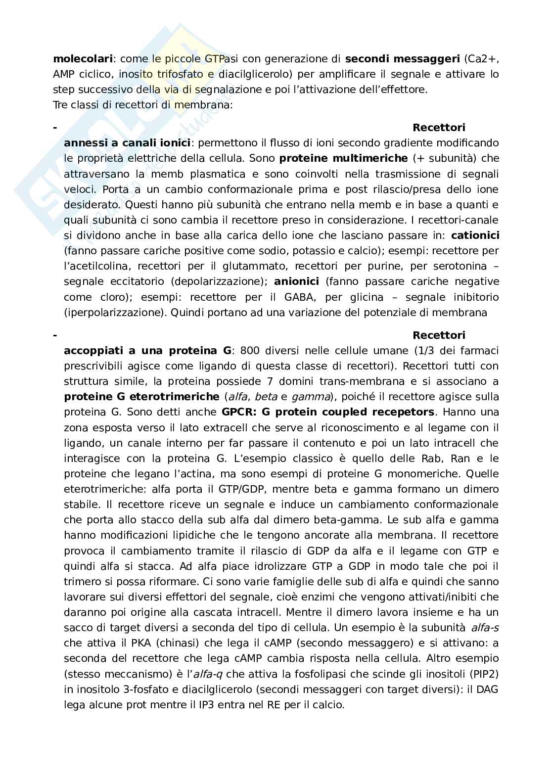 Matrice extracellulare, citoscheletro e comunicazione cellulare  Pag. 11