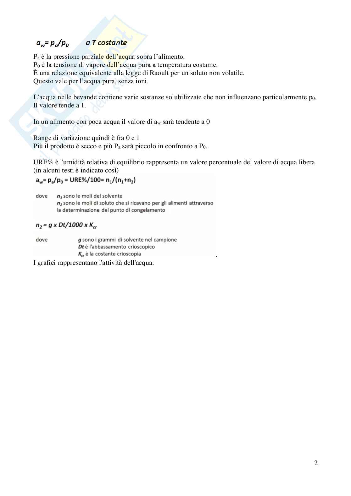 Chimica degli alimenti Pag. 2