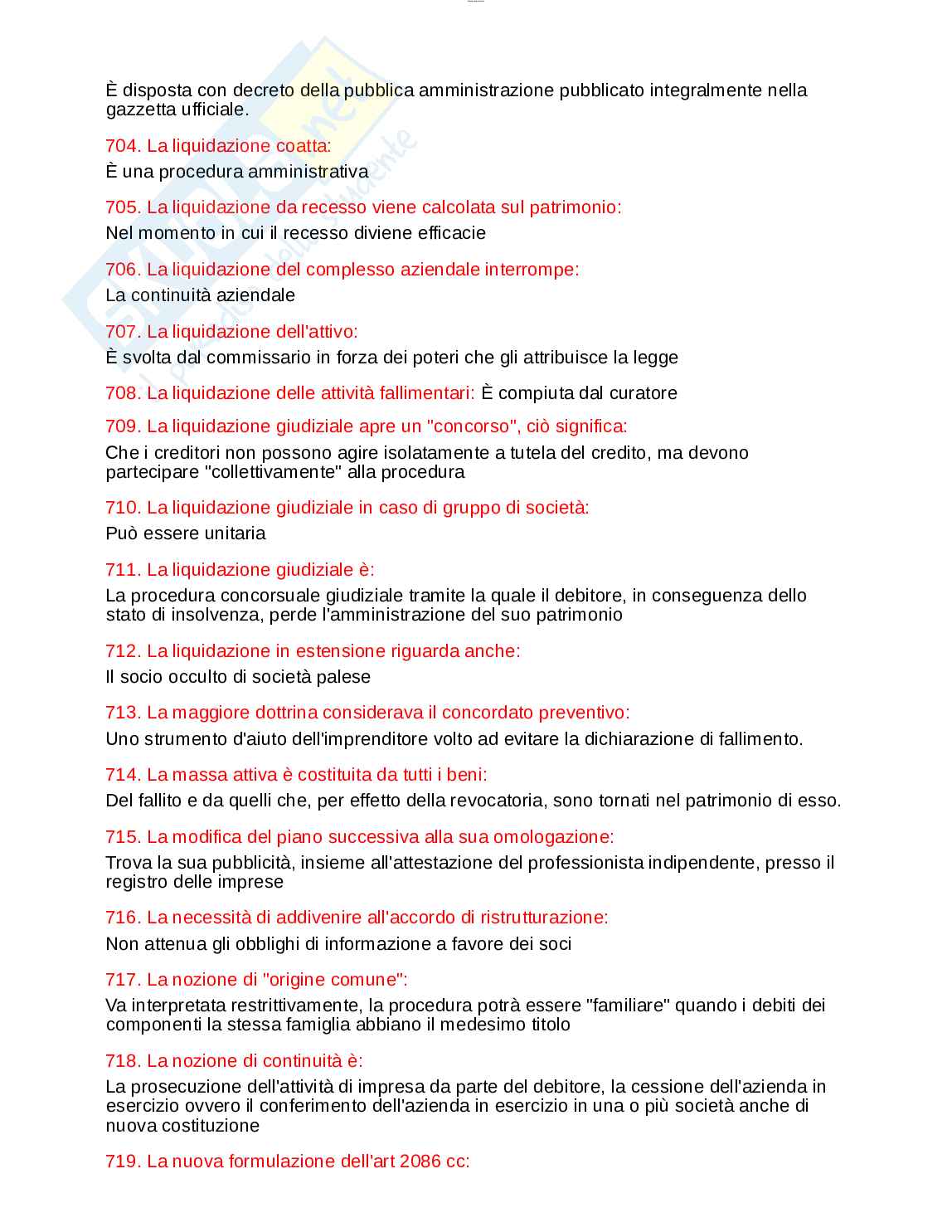 Paniere esame Diritto fallimentare  Pag. 51