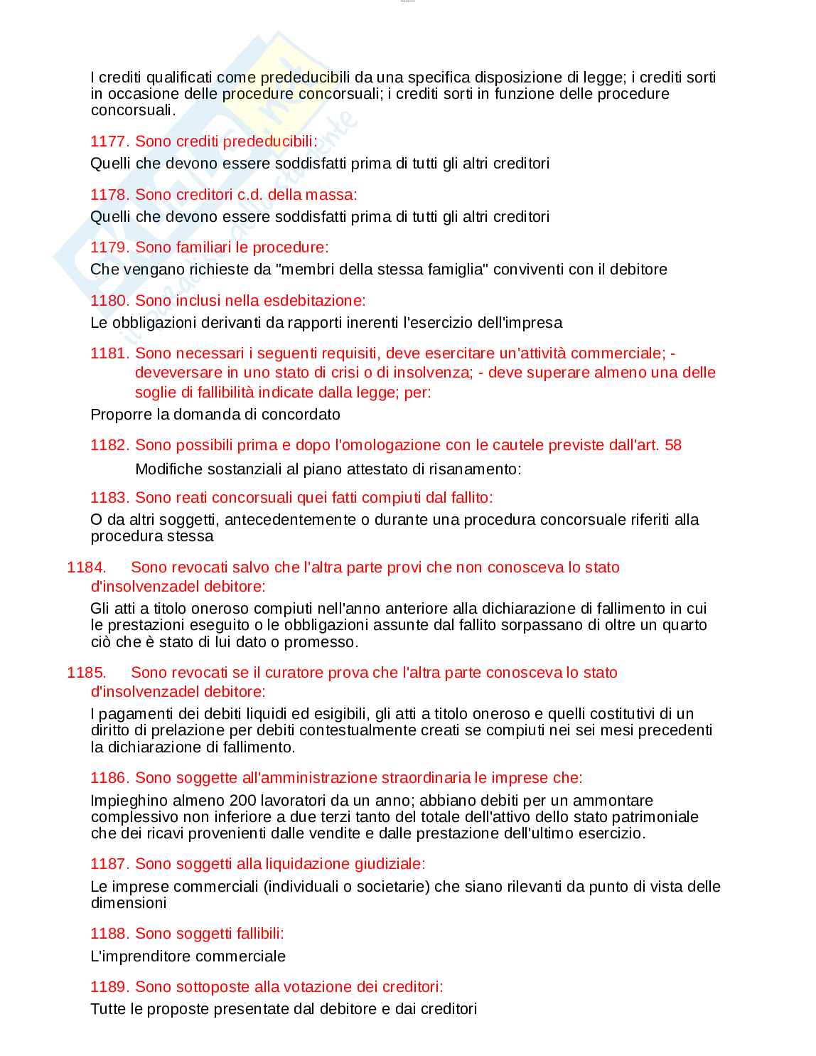 Paniere esame Diritto fallimentare  Pag. 86
