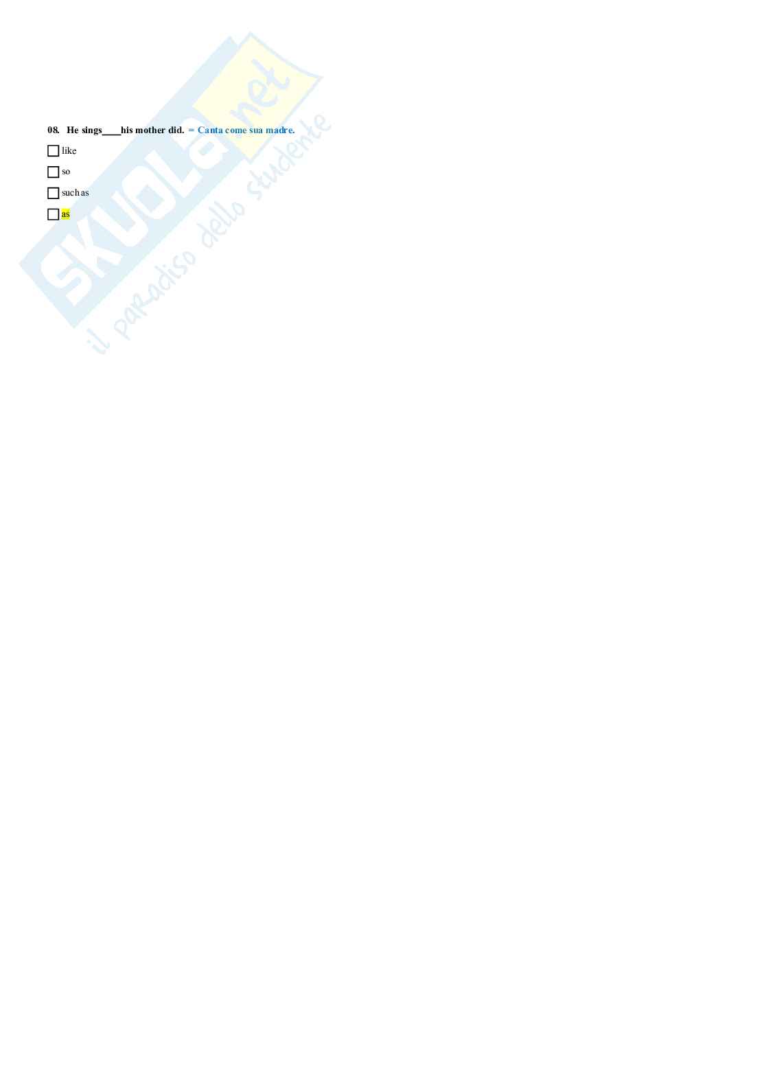 Paniere Lingua Inglese multiple Pag. 46
