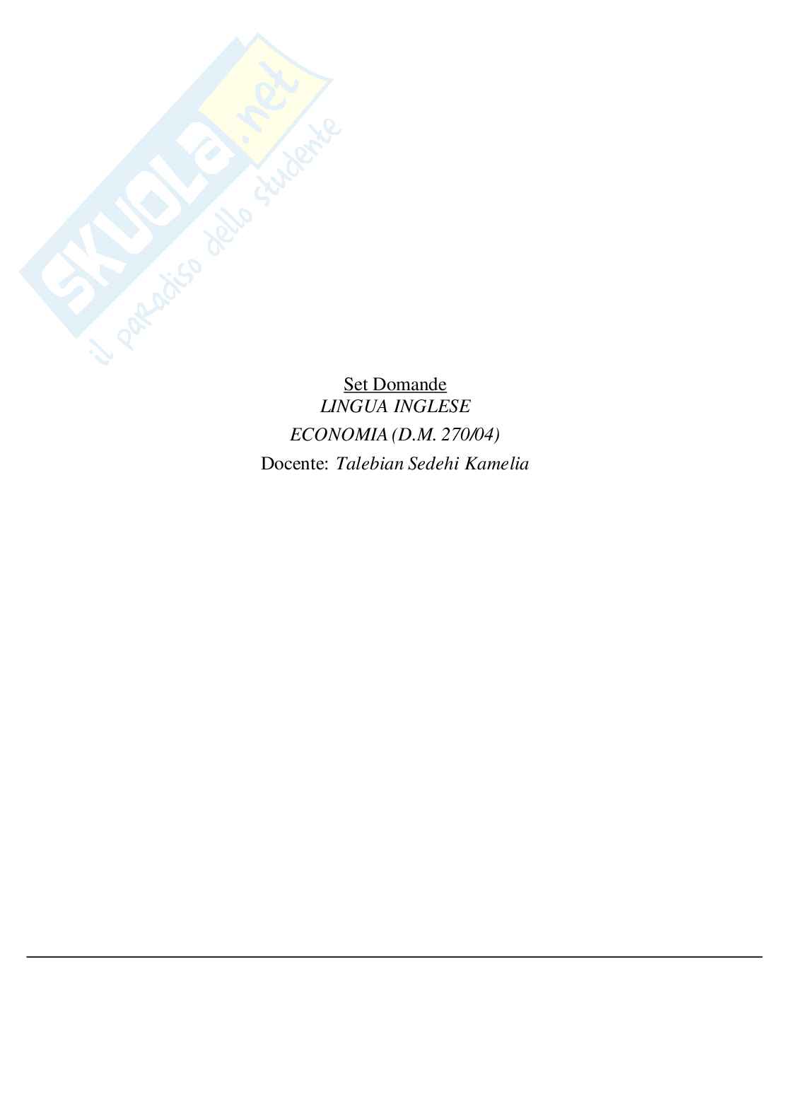 Risposte domande chiuse Lingua inglese aggiornate 2026  Pag. 2