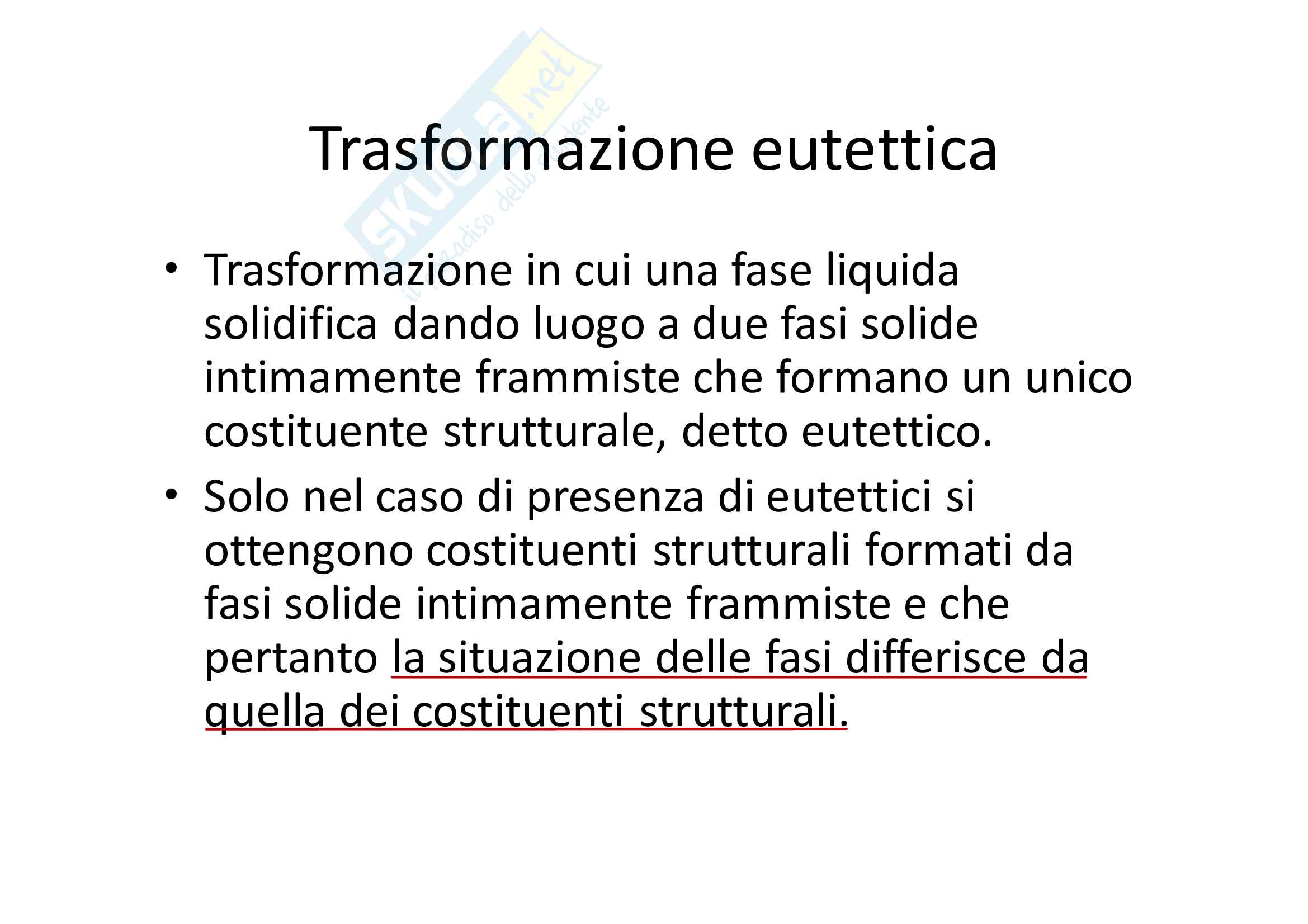 Soluzioni solide e diagrammi di stato su materiali metallici Pag. 31