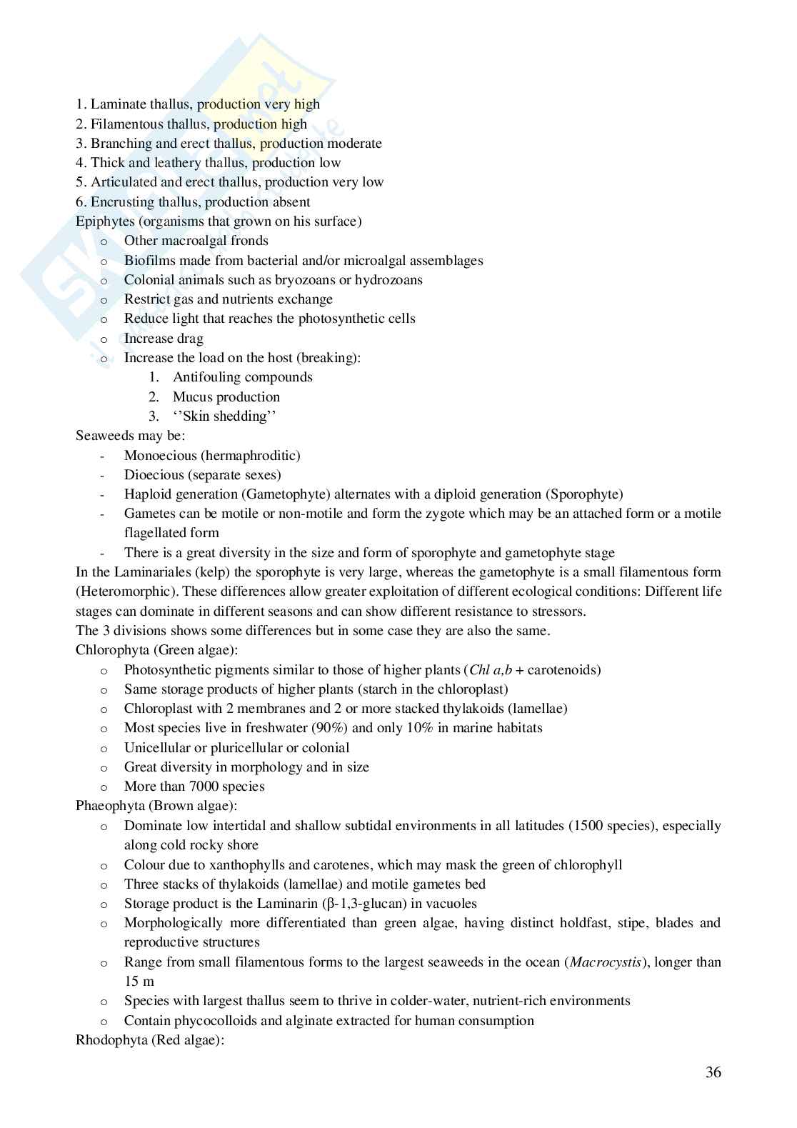 Fundamentals of Marine Biology Pag. 36