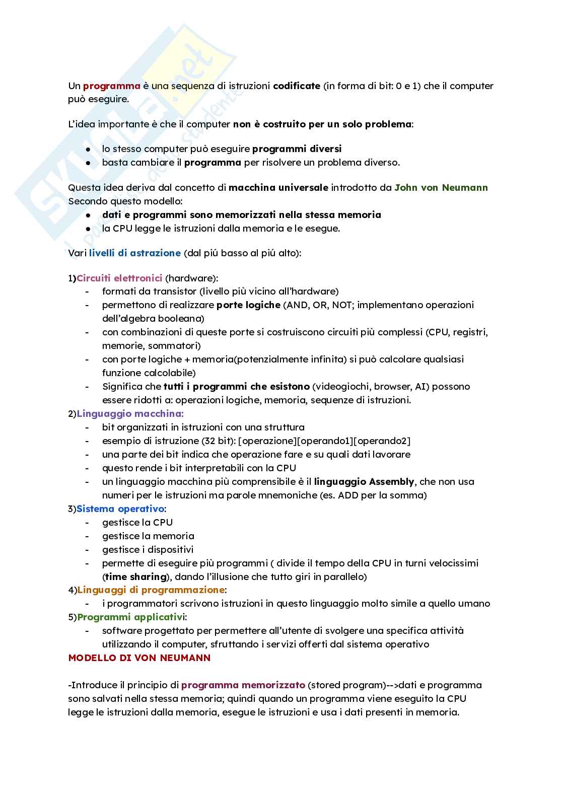 Modello di Von Neumann Pag. 1
