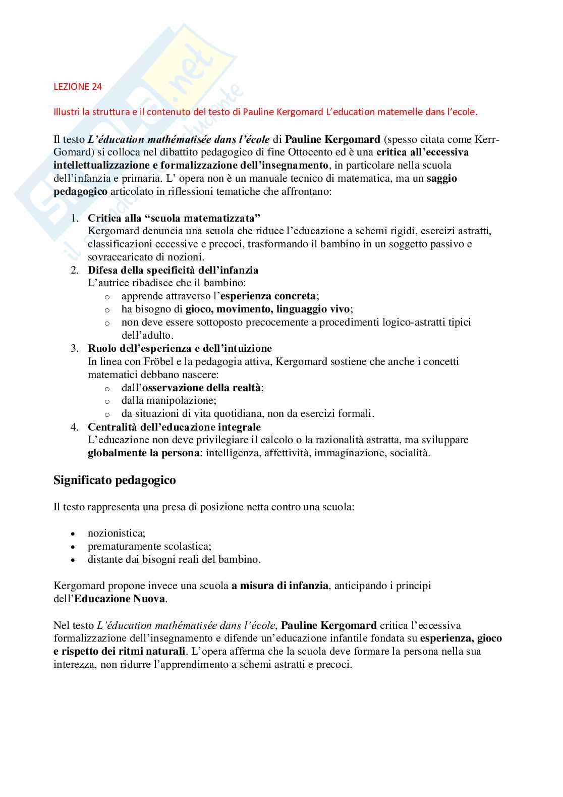 Paniere Storia della pedagogia  - Risposte aperte - aggiornato (2026) Pag. 11