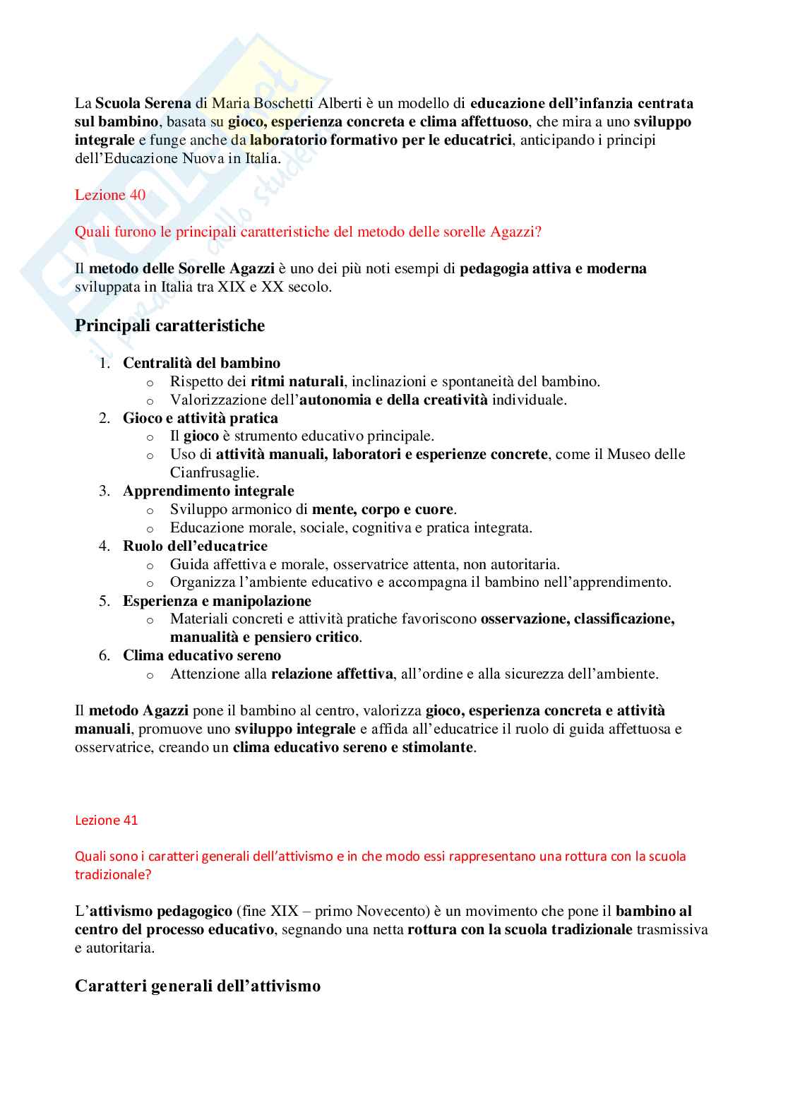 Paniere Storia della pedagogia  - Risposte aperte - aggiornato (2026) Pag. 21