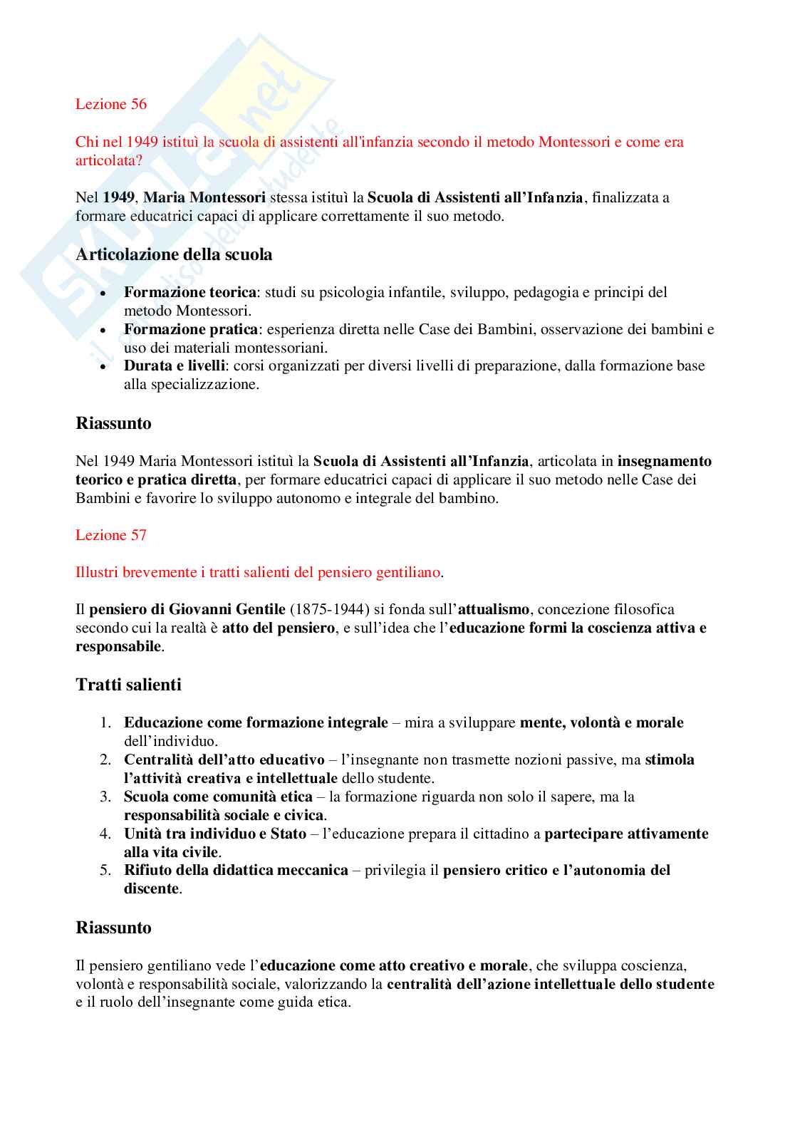 Paniere Storia della pedagogia  - Risposte aperte - aggiornato (2026) Pag. 31