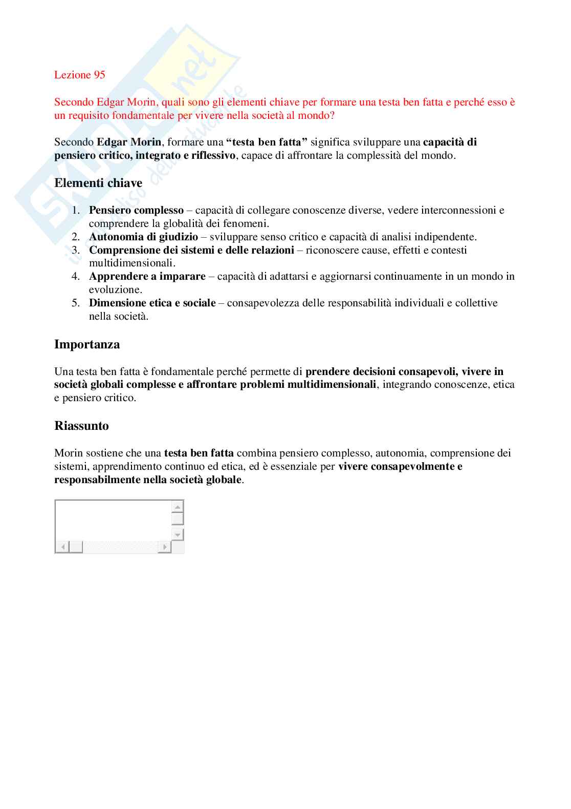 Paniere Storia della pedagogia  - Risposte aperte - aggiornato (2026) Pag. 51
