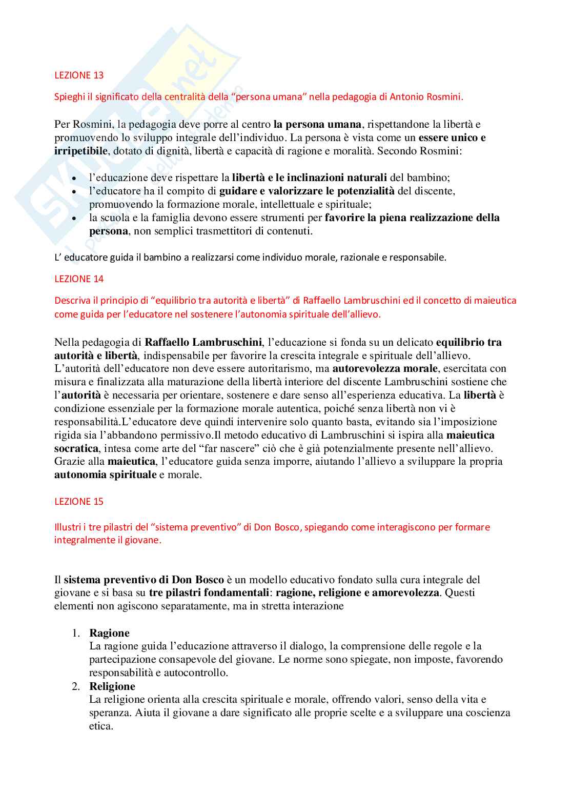 Paniere Storia della pedagogia  - Risposte aperte - aggiornato (2026) Pag. 6