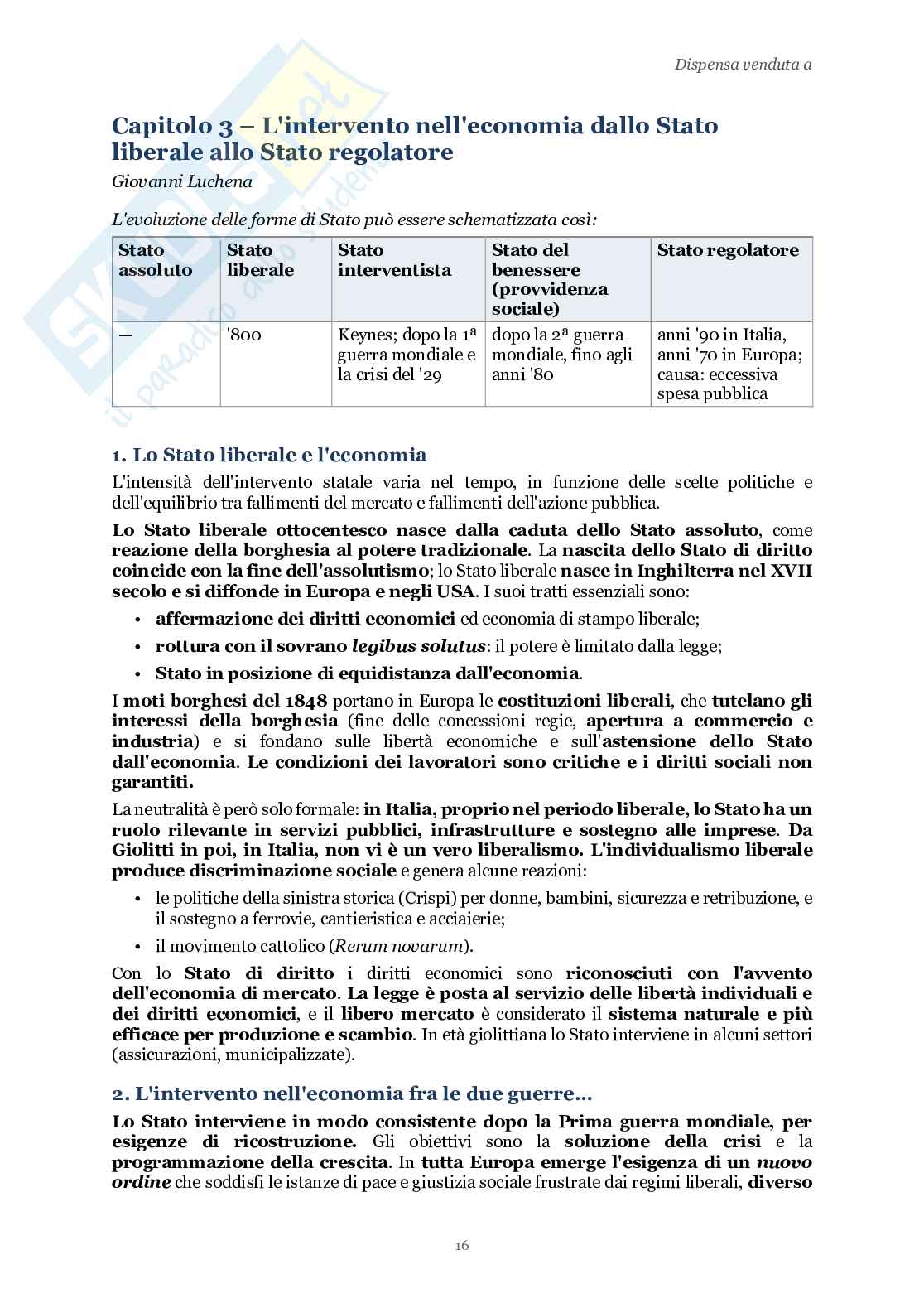 Riassunto esame Diritto dell'economia, Prof. Luchena Giovanni, libro consigliato Lezioni di diritto dell'economia, Bani, Di Porto, Luchena, Scotti Pag. 16
