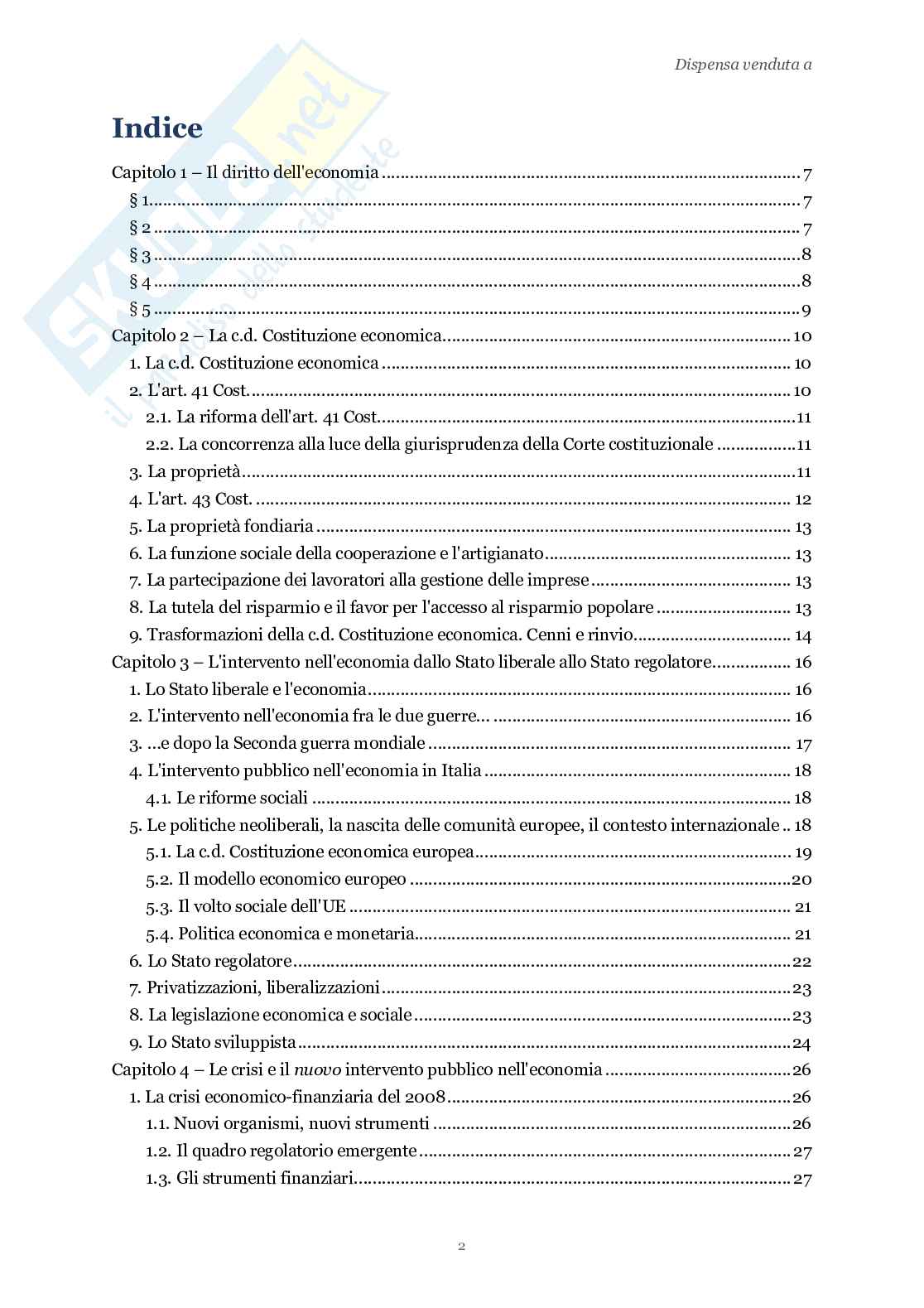 Riassunto esame Diritto dell'economia, Prof. Luchena Giovanni, libro consigliato Lezioni di diritto dell'economia, Bani, Di Porto, Luchena, Scotti Pag. 2