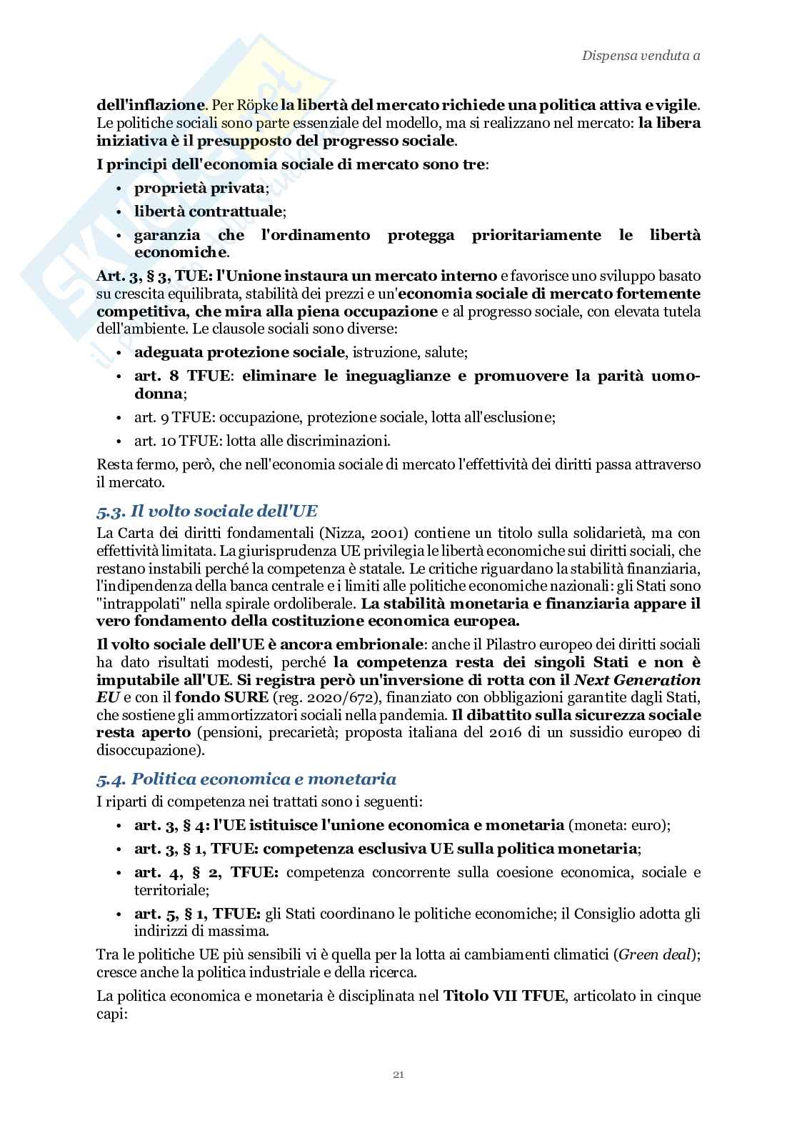 Riassunto esame Diritto dell'economia, Prof. Luchena Giovanni, libro consigliato Lezioni di diritto dell'economia, Bani, Di Porto, Luchena, Scotti Pag. 21