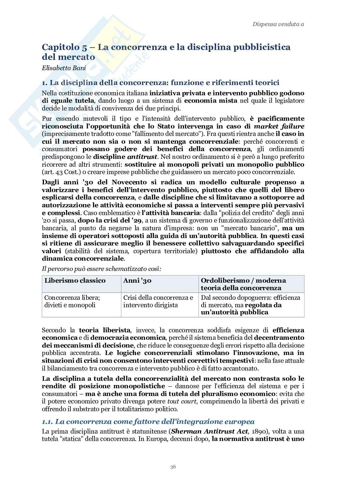Riassunto esame Diritto dell'economia, Prof. Luchena Giovanni, libro consigliato Lezioni di diritto dell'economia, Bani, Di Porto, Luchena, Scotti Pag. 36